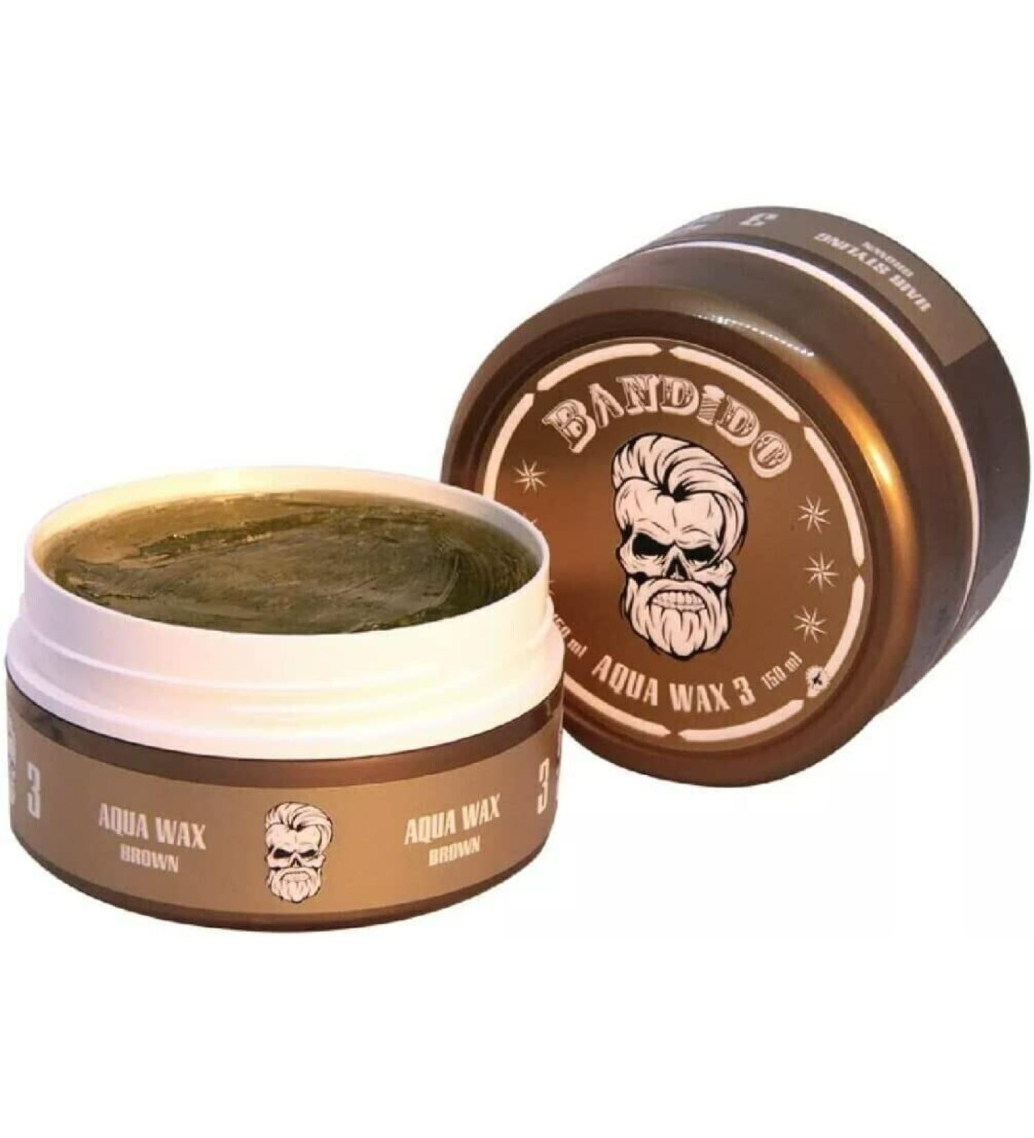 Bandido Hair Styling Aqua Wax 150 ml | Shine Look | Firm Hold | 3 Brown Aqua Wax - Buy Online on GoSupps.com