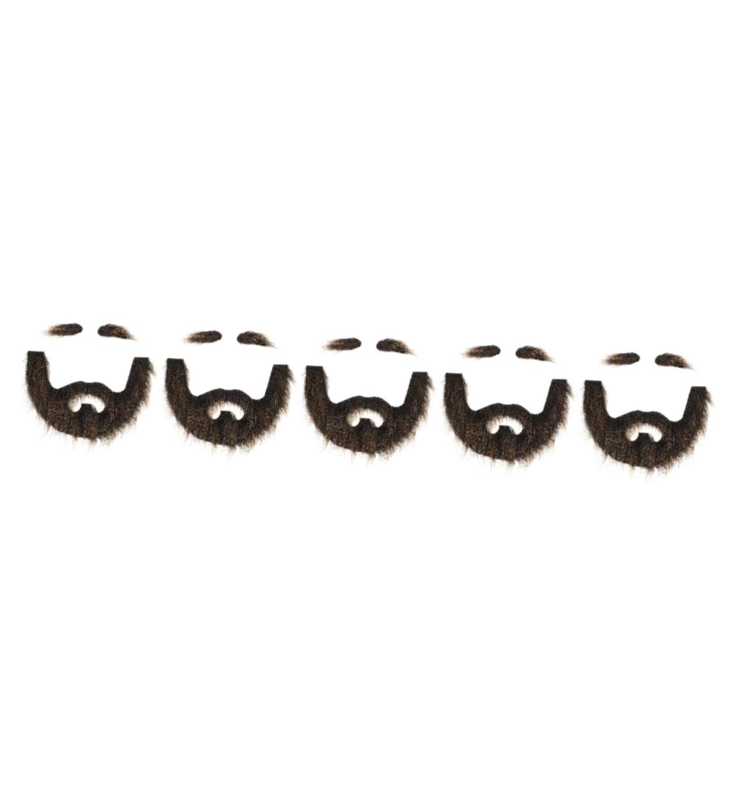 OHPHCALL 5 Sets Beard Dress up Full Beard Mustache Viking Costume Fake Mustache Beards Faux Beard Prop Plush 20.00X13.00X0.50CMx5pcs Multix5pcs - Buy Online on GoSupps.com