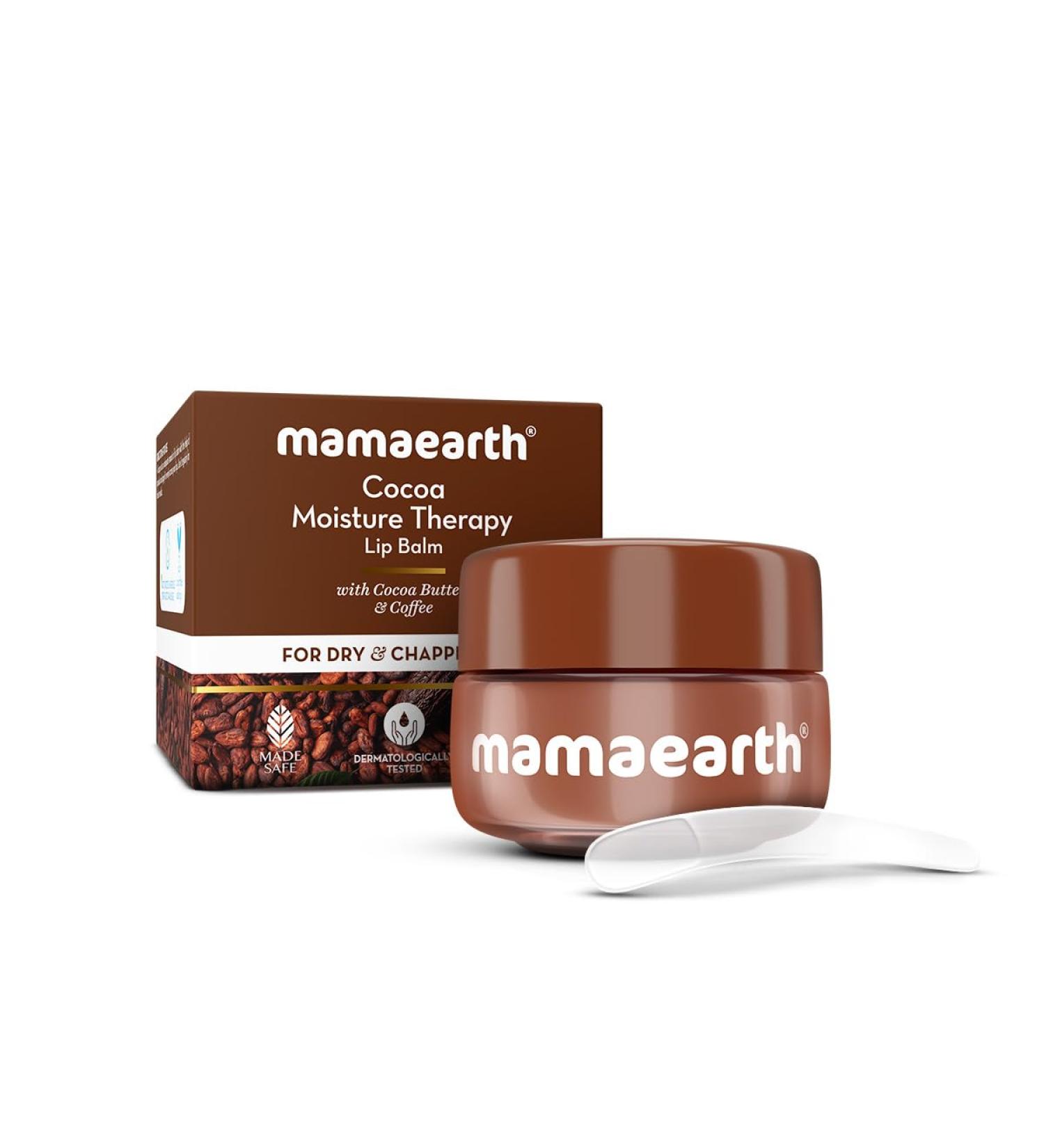 Mamaearth Cocoa Moisture Therapy Lip Balm for Dry & Chapped Lips 0.52 oz (15 g) | Nourishing & Hydrating Lip Care with Natural Cocoa & Vitamin E | Long-Lasting Moisture for Soft Lips - Buy Online on GoSupps.com