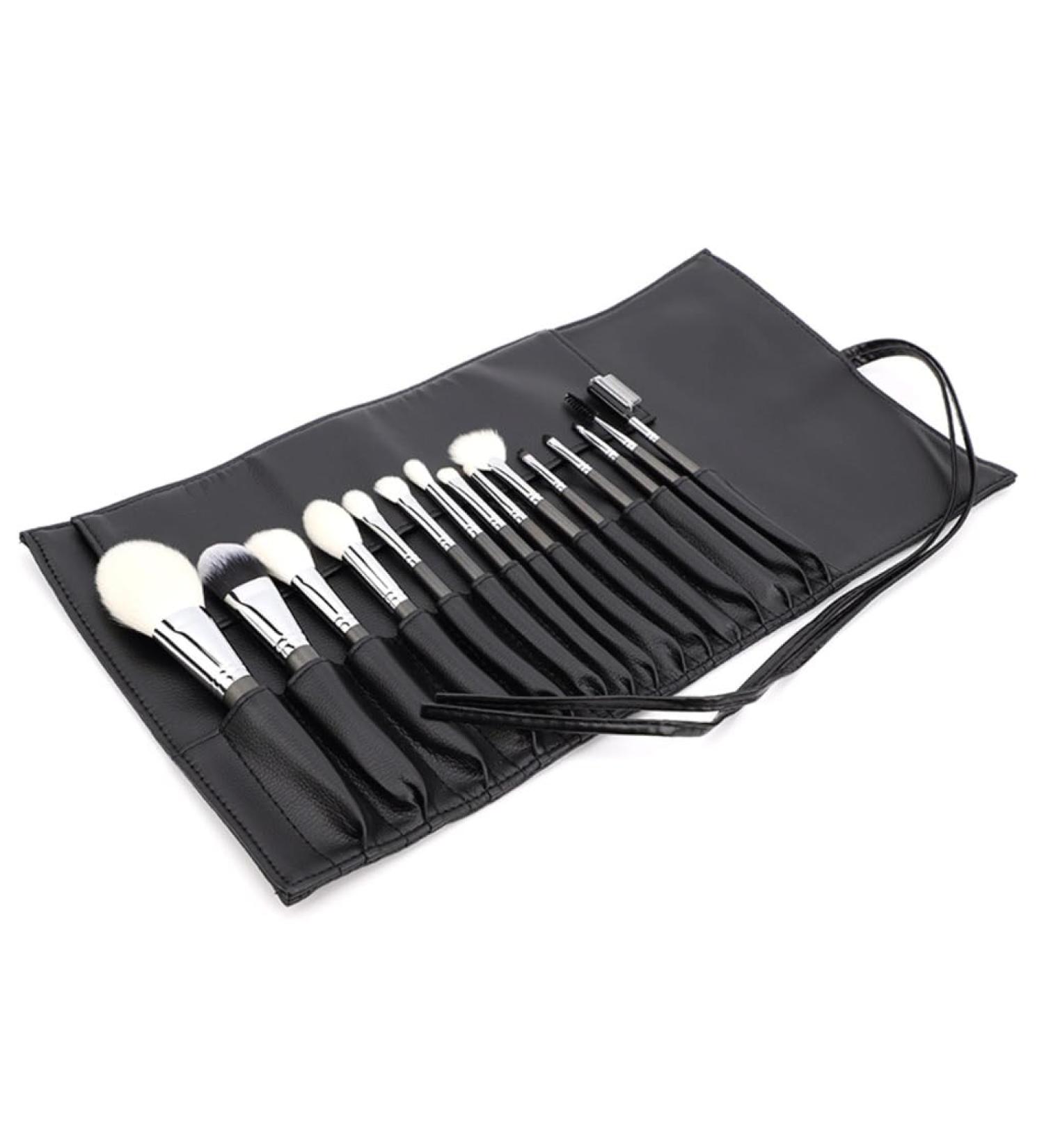 15 Strands White Wool Makeup Brush Set | Copper Tubes | Professional Animal Hair Brushes for Artists - Buy Online on GoSupps.com
