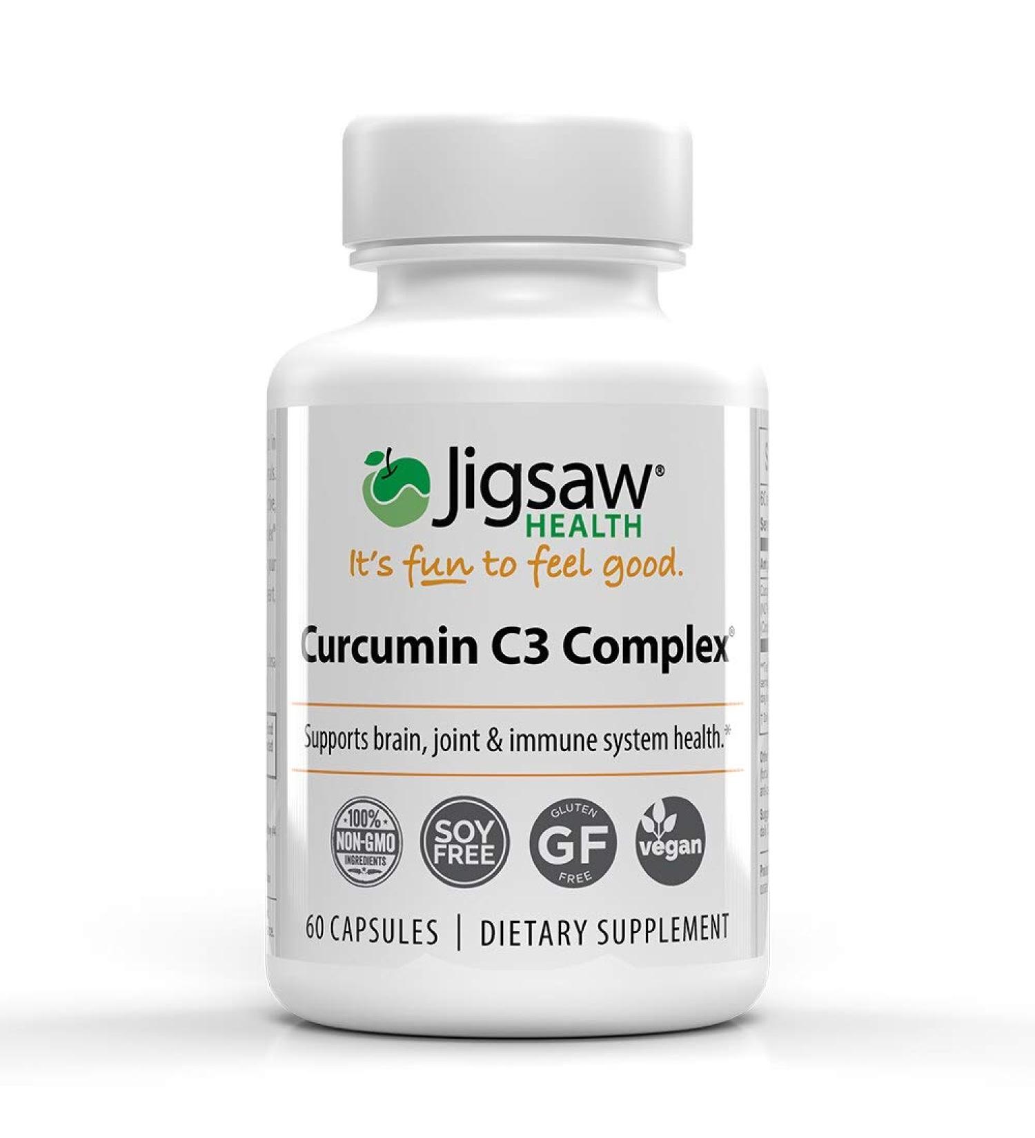 Jigsaw Health Curcumin C3 Complex 60 Capsules - Powerful Joint & Immune Support - Buy Online on GoSupps.com