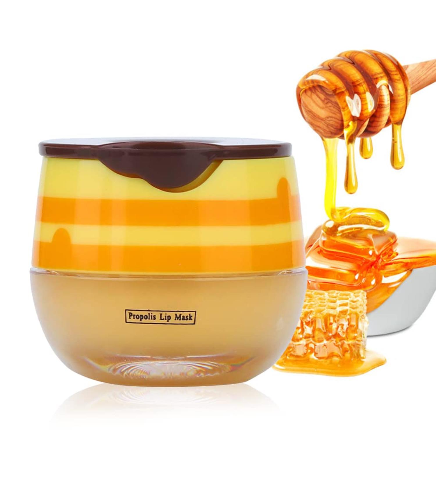 Buy Honey Lip Balm for Cracked Lips - Moisturizing Propolis Exfoliating Lip Care for Men & Women - Buy Online on GoSupps.com