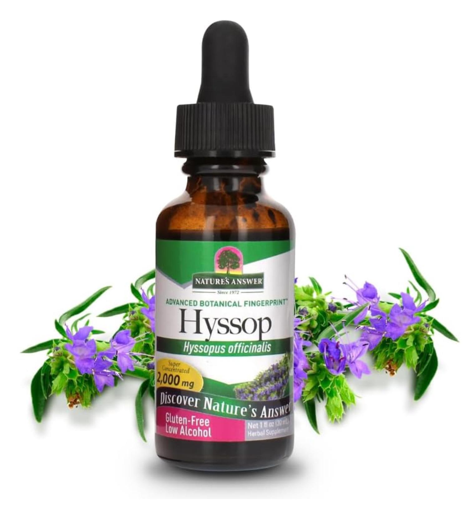 NaturaAnswer's Law Herbal Hyssop Supplement 30ml - Buy Online on GoSupps.com