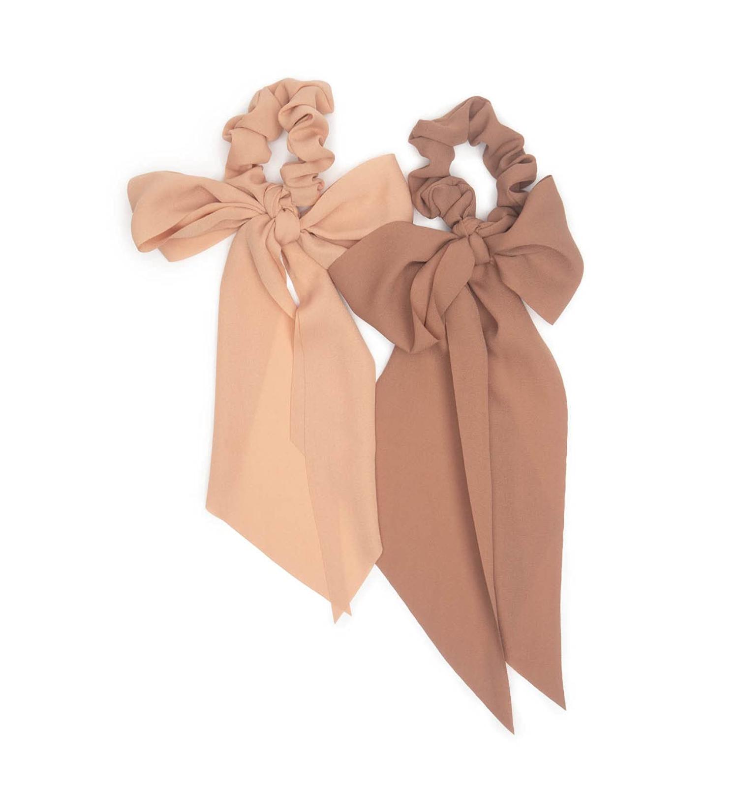 Kitsch Crepe Hair Scarf Scrunchies - Terra Cotta Bow Hair Ties for Women and Teens - Buy Online on GoSupps.com