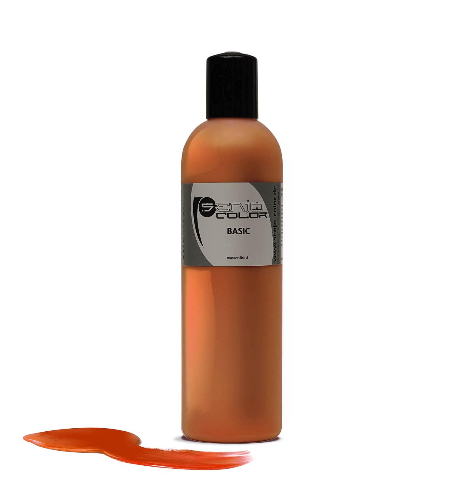Senjo Color Basic Body Painting Colors | Water Soluble Cosmetic Body Paint for Airbrush & Brush | 250ml Orange - International Shipping Available - Buy Online on GoSupps.com
