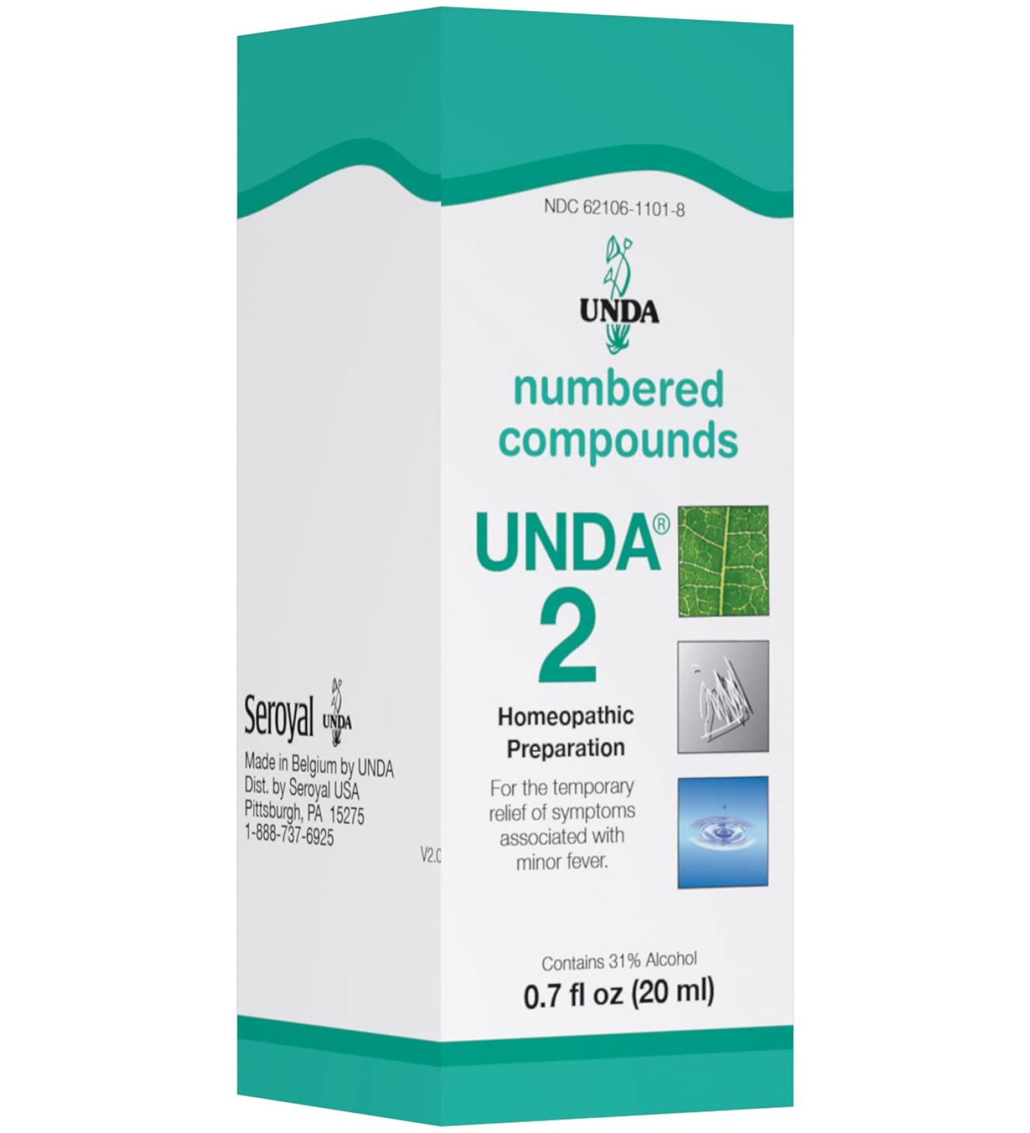 Buy UNDA 2 Numbered Compounds - Homeopathic Remedy | 0.7 fl. oz. | International Shipping Available - Buy Online on GoSupps.com