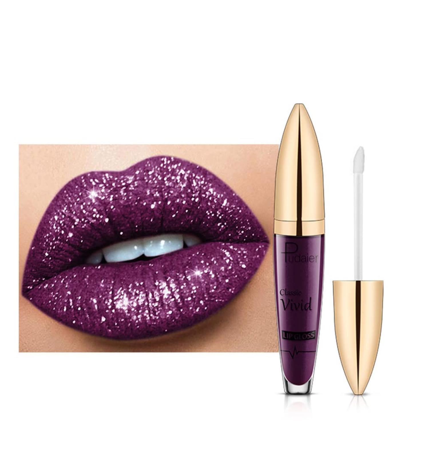  Mzshne Extreme shine crystal lip gloss. Vegan and cruelty-free formula. Popular beauty makeup lipstick. - Buy Online on GoSupps.com