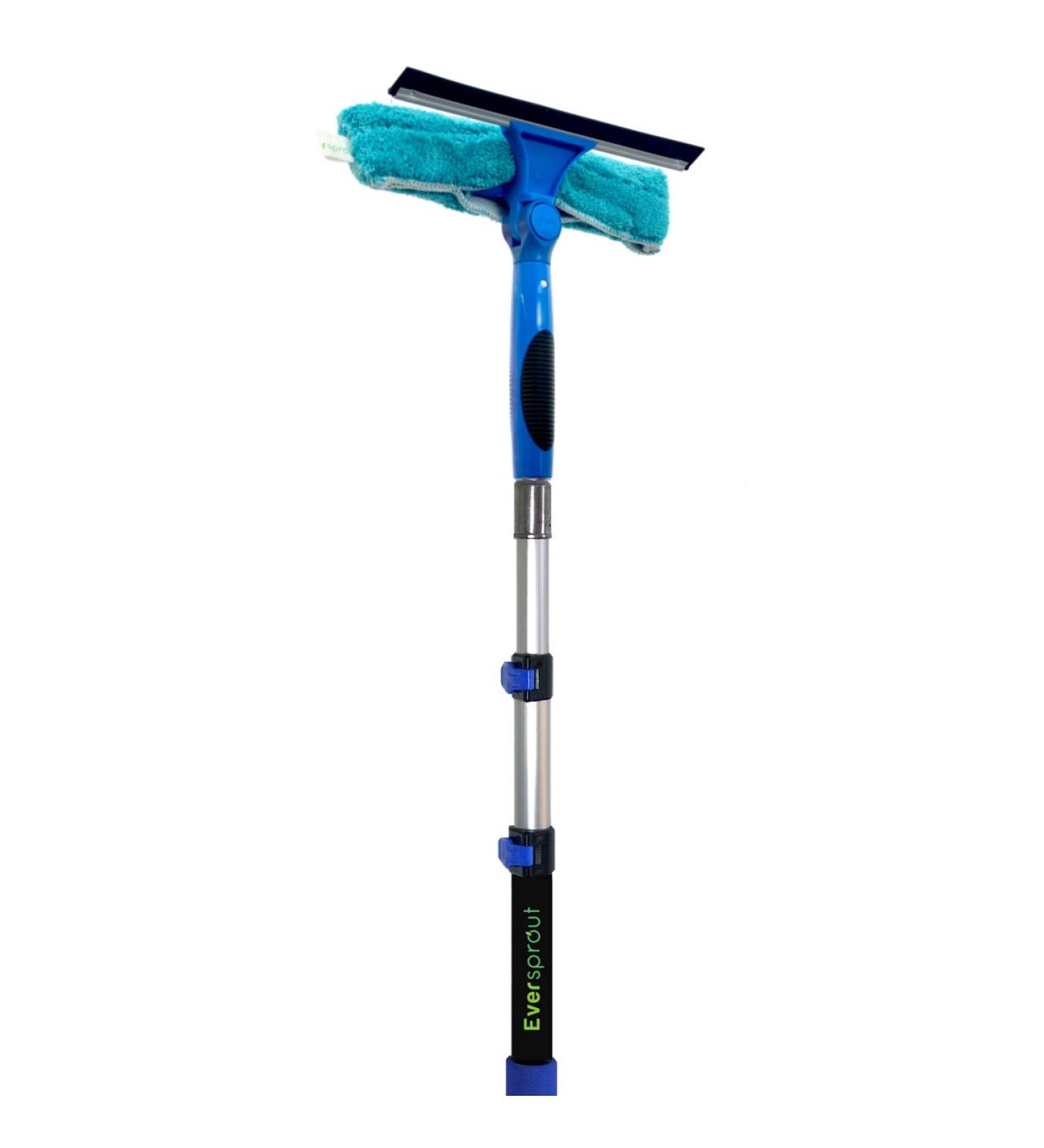 Eversprout 13ft Swivel Squeegee & Microfiber Window Scrubber Kit | Lightweight Extension Pole for Easy Window Cleaning - Buy Online on GoSupps.com