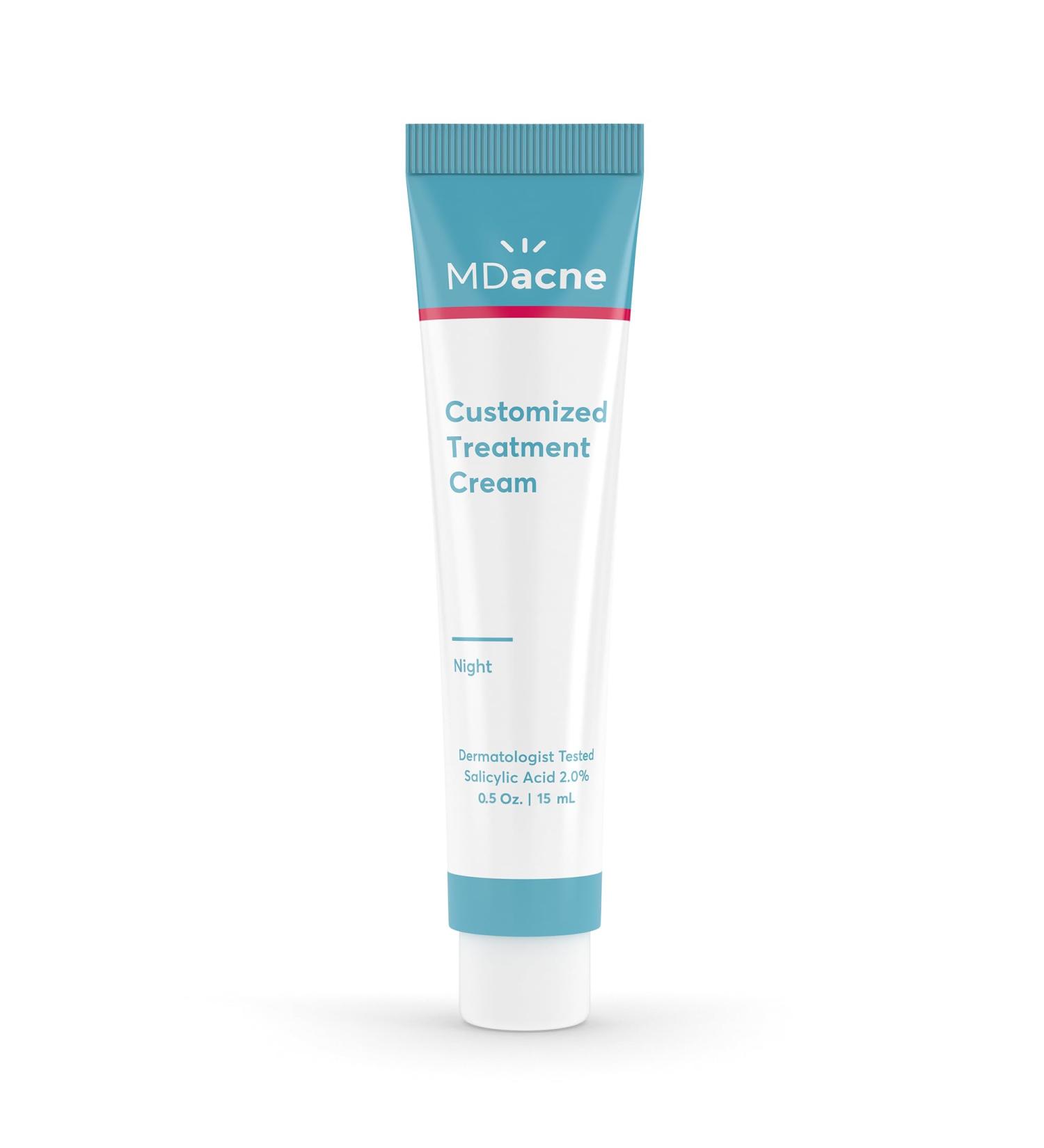 MDacne Salicylic Acid 2.0% Acne Treatment Cream - Exfoliant for Unclogging Pores Preventing Blemishes Blackheads & Wrinkles - Ideal for Sensitive Skin - Buy Online on GoSupps.com