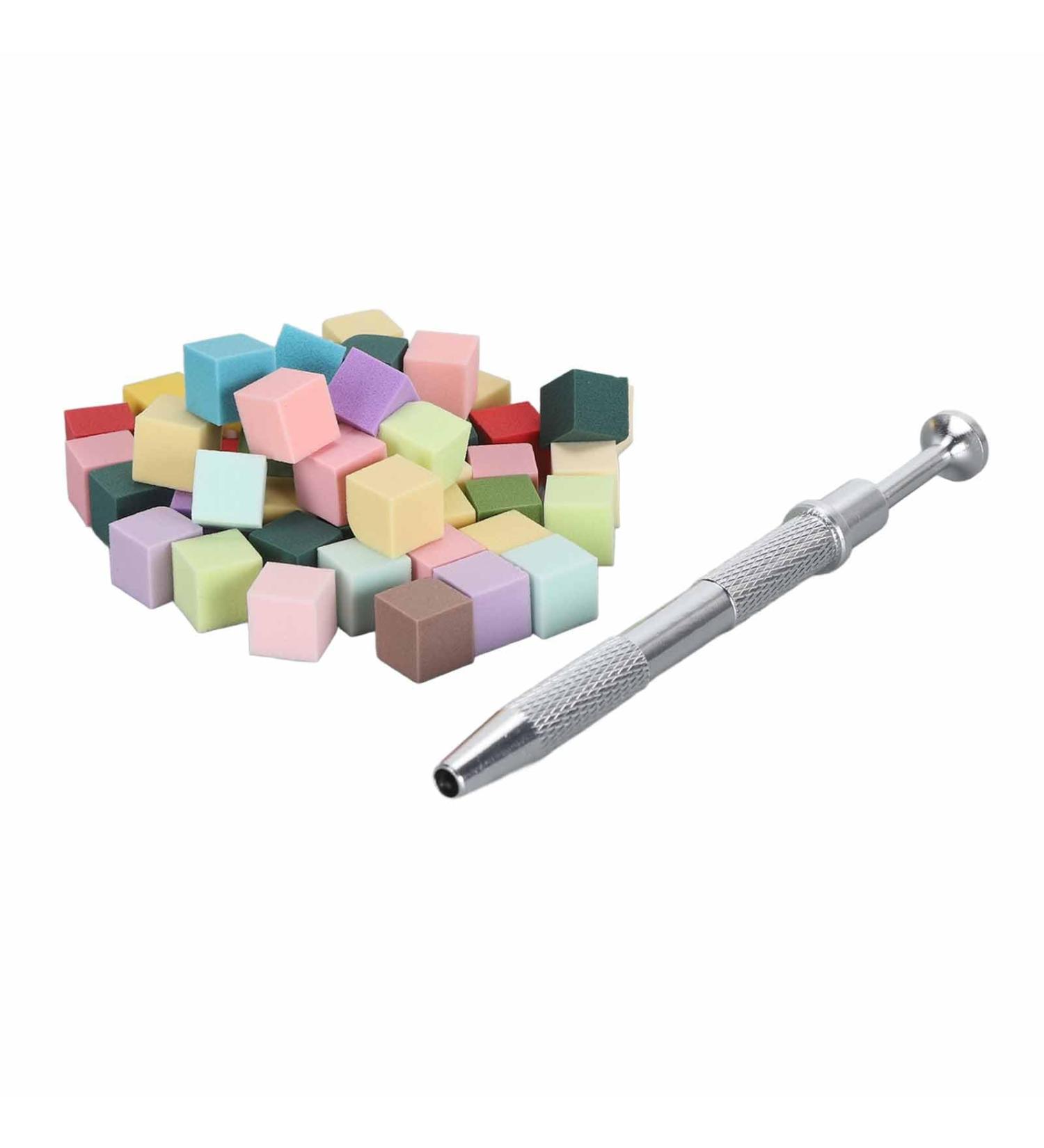 Portable Nail Sponge Buffer Block Versatile Mini File with Clip for Manicure Tofu Cubes - Buy Online on GoSupps.com