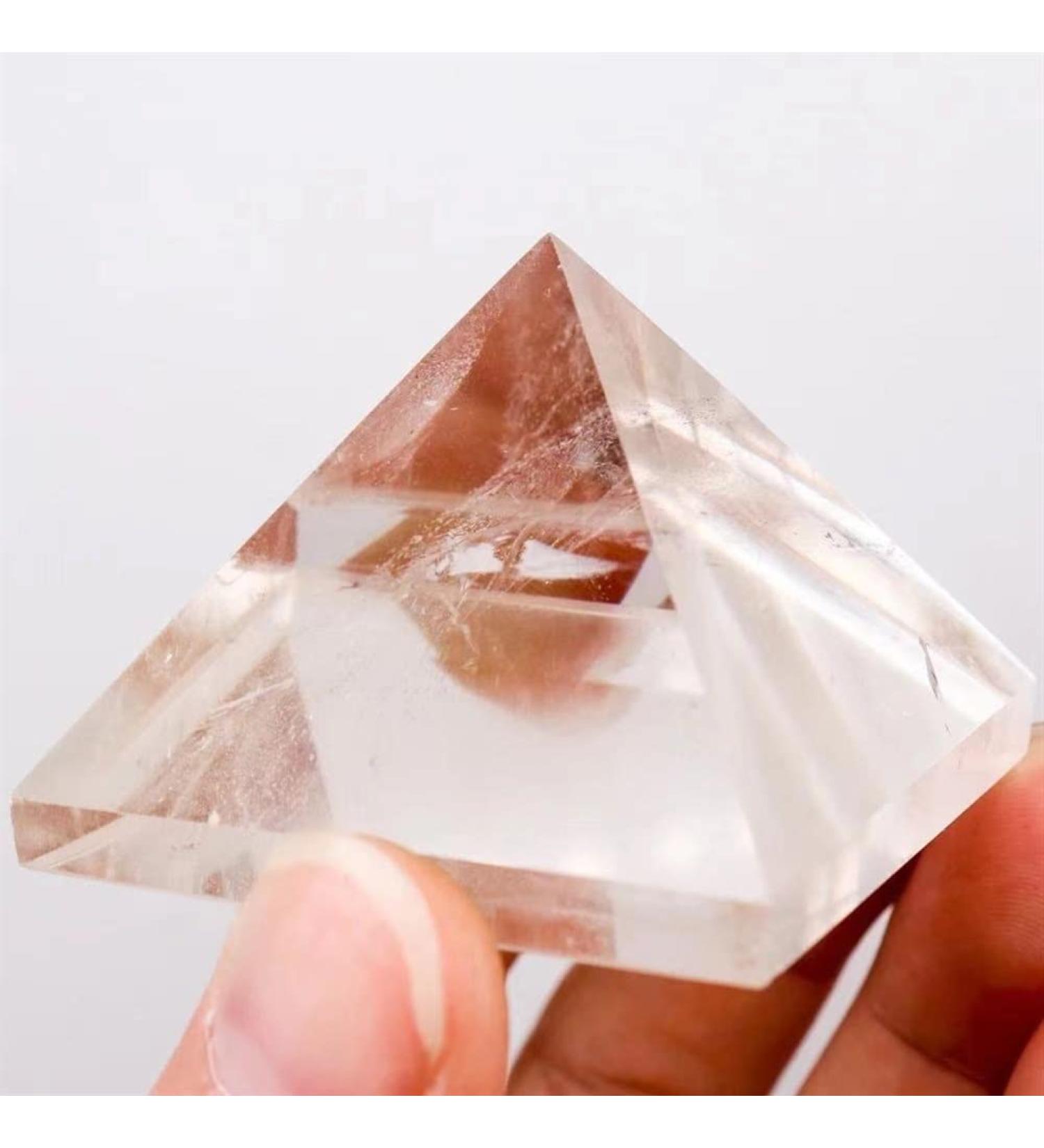 1pc 45mm-50mm Natural Clear Quartz Pyramid Crystal Gift for Decoration - Buy Online on GoSupps.com