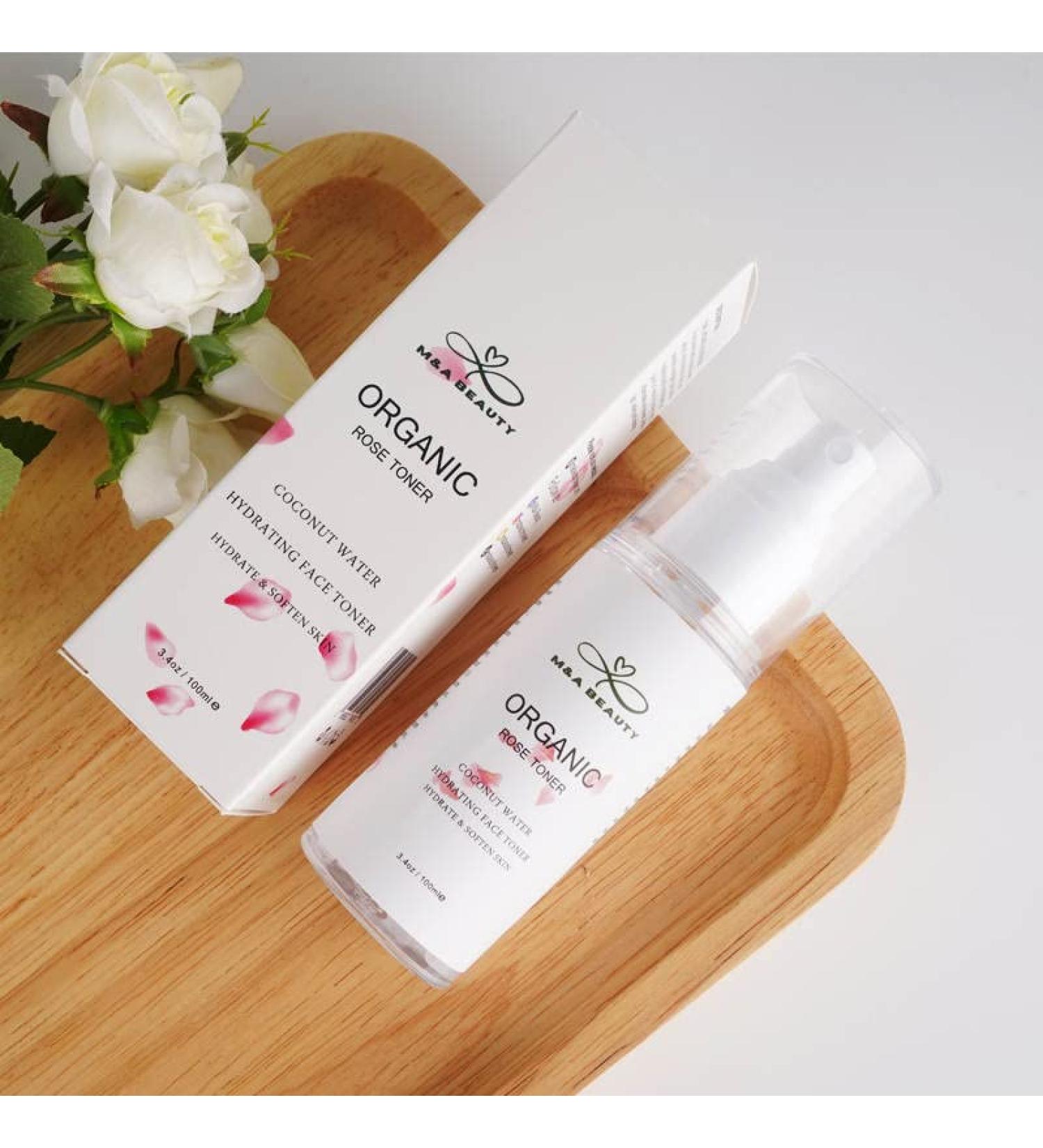 M&A Beauty Organic Rose Water Toner 100ml - Soothing Face Mist for Hydration & Redness Reduction | International Shipping Available - Buy Online on GoSupps.com