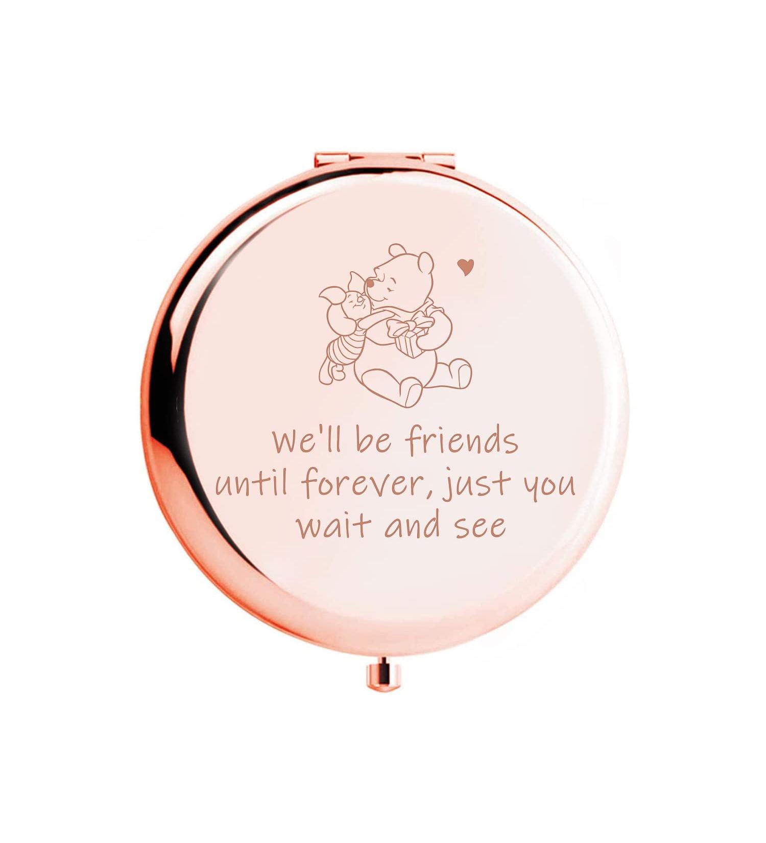 Funny Little Bear Winnie The Pooh Engraved Compact Mirror - Perfect Gift for Sisters, Best Friends, Girls, and Daughters - Buy Online on GoSupps.com