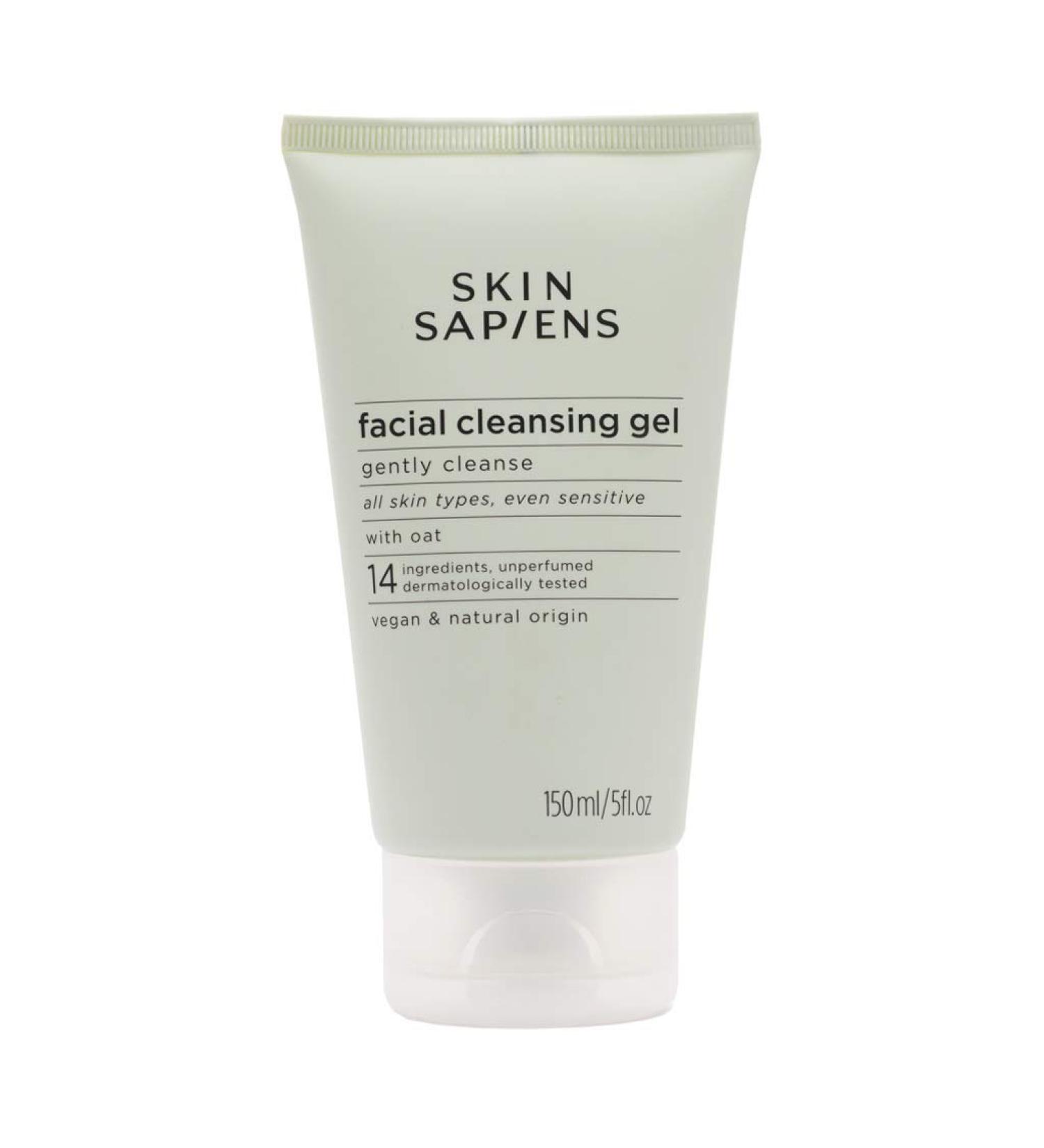 SKIN SAPIENS Gentle Facial Cleansing Gel with Oat Oil Certified Natural Vegand and Cruelty-Free. Foaming Cleanser. Fragrance-Free Face Wash for Men and Women. Ideal for Sensitive Skin 150 ml. - Buy Online on GoSupps.com