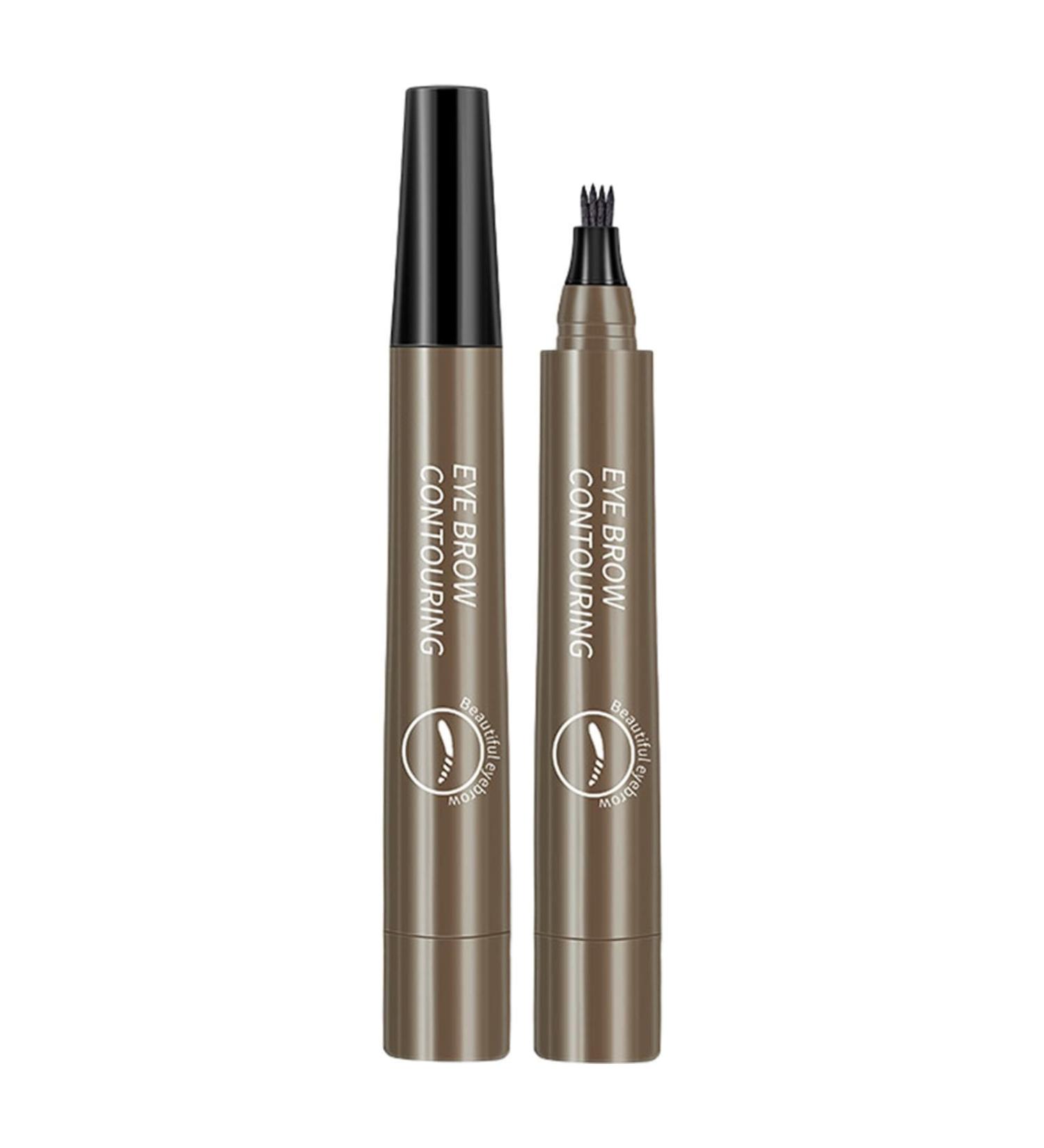 Liquid Eyebrow Pencil Brow Pencil with Fork Tip 4 Point Waterproof Eyebrow Pencil No Smudge Liquid Brow Quick Dry EyeLiner for Long Lasting Gray Brown - Buy Online on GoSupps.com