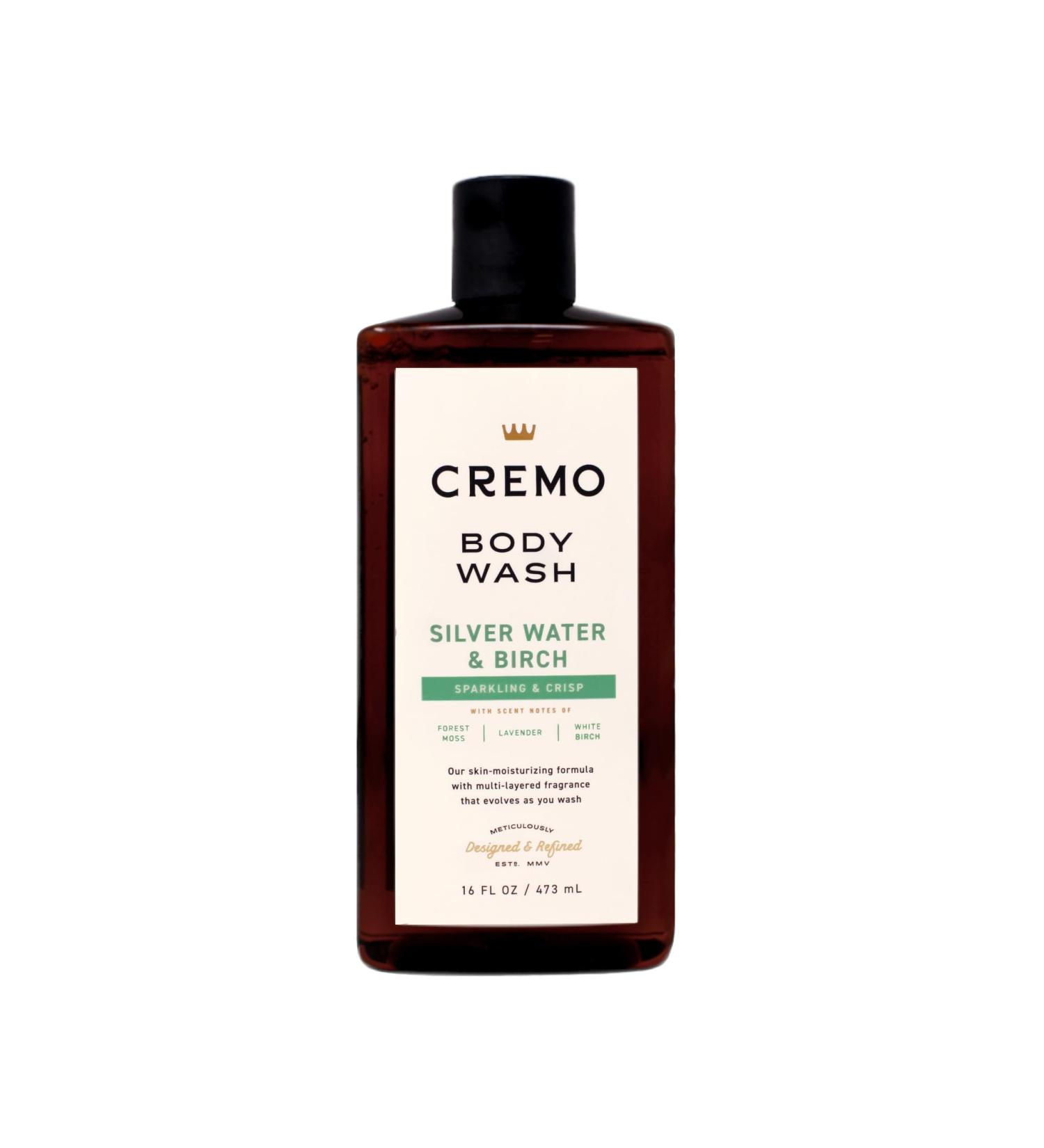 Cremo Body Wash for Men Silver Water & Birch Sparkling & Crisp 16 Fl Oz - Buy Online on GoSupps.com