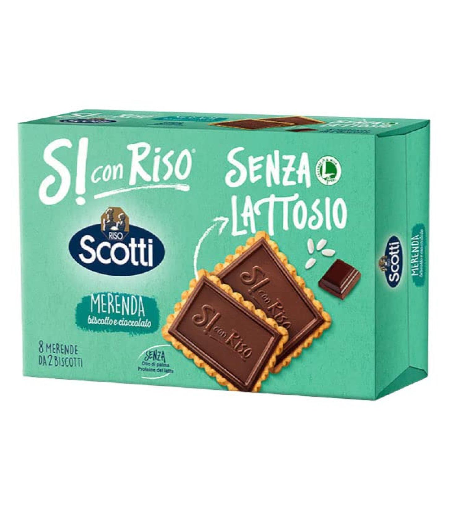 CAIYA Scotti the lactose free snack (Lactose Free) with Biscuit and Dark Chocolate 25g x 8 - 200g Gourmet breakfast