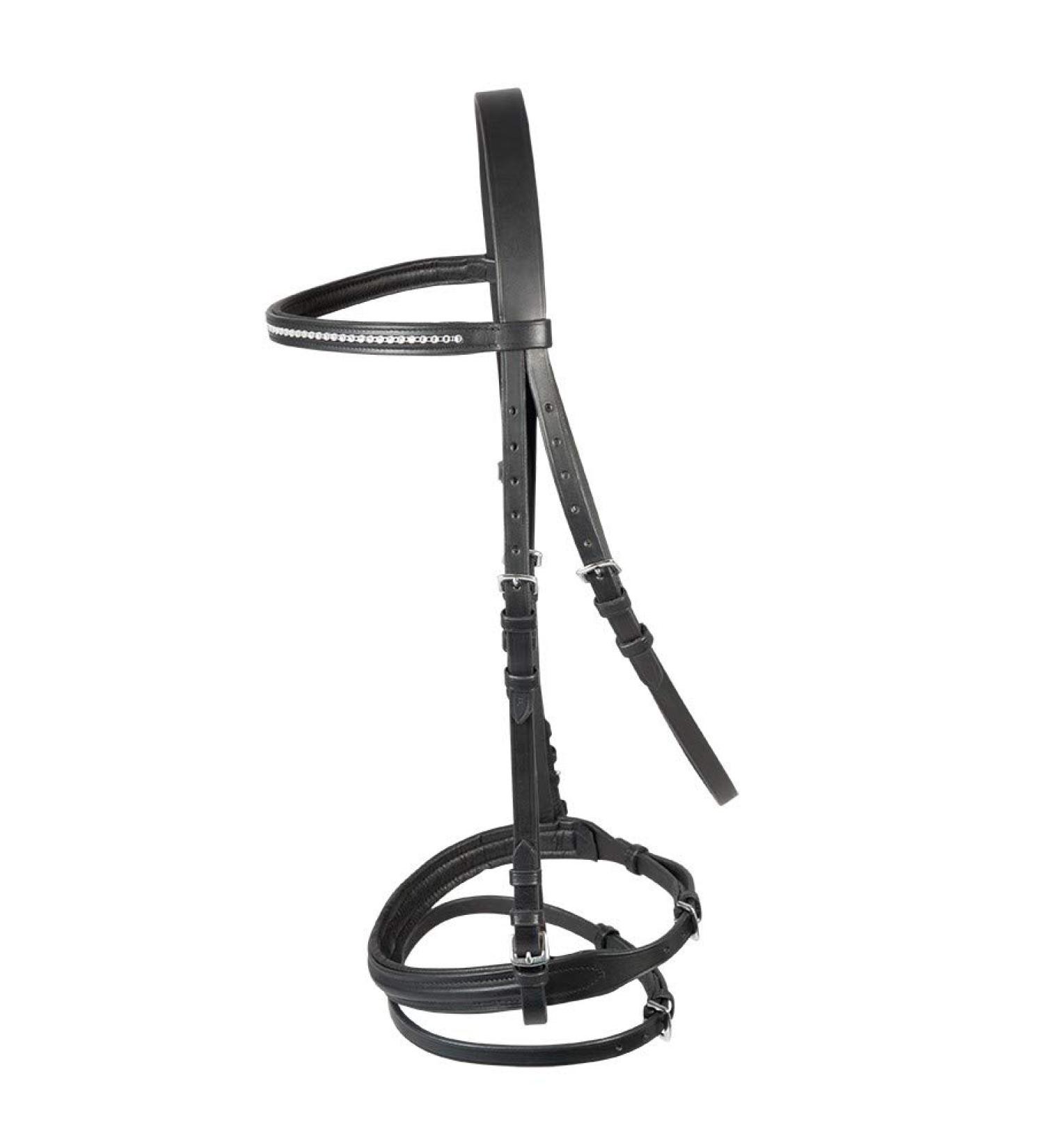 PFIFF bridle Staines black-white Shetty Shetty Black / White