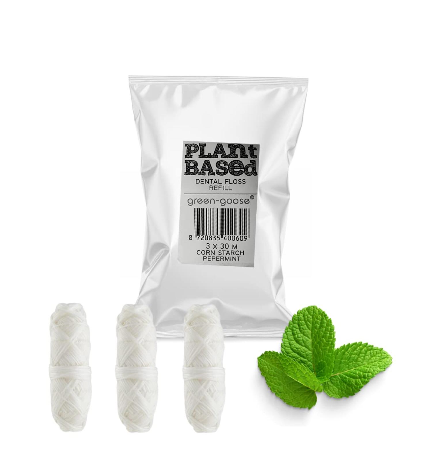 Green-Goose Bio-based Floss wire |Refiller |3 x 3 meters |Organic to be reduced |Vegan Maisfaser Flosswraht |Sustainable |Environmentally friendly |Minimal waste