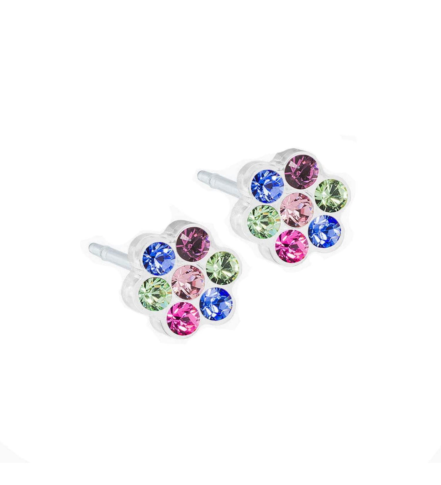 Blomdahl Medical Plastic 5mm Swarovski Crystal Daisy Earrings - Hypoallergenic for Sensitive Ears - Buy Online on GoSupps.com