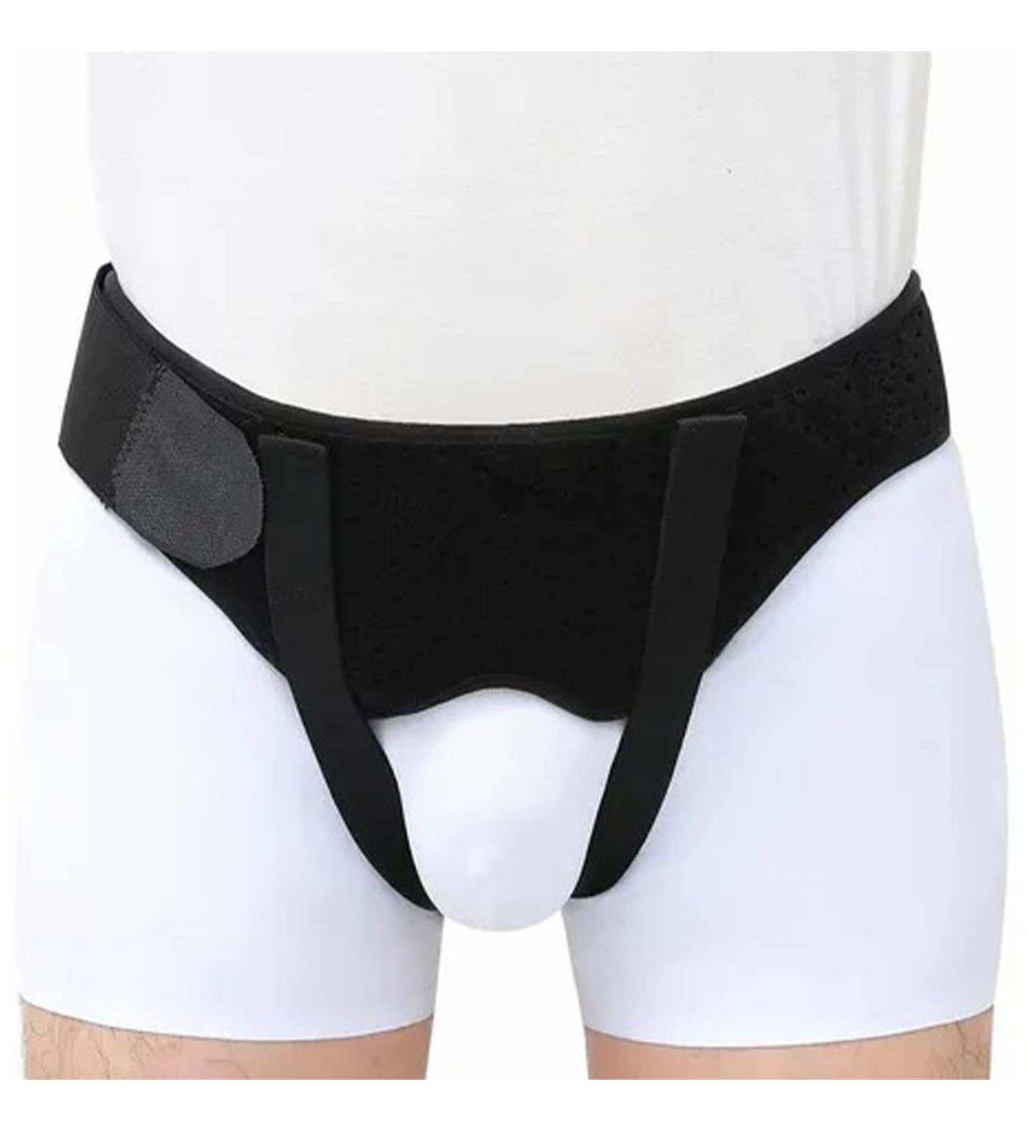 Adjustable Compression Hernia Support Band - Reduces Pain with Elastic Waistband Soft Foam & Breathable Material | Long-Term Comfort - Size L Black - Buy Online on GoSupps.com