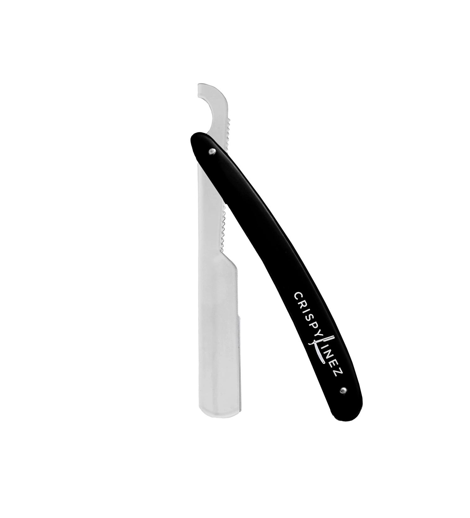 Buy Professional Barber Turkish Razor | Black & Silver Straight Razor with Black Handle | International Shipping Available - Buy Online on GoSupps.com