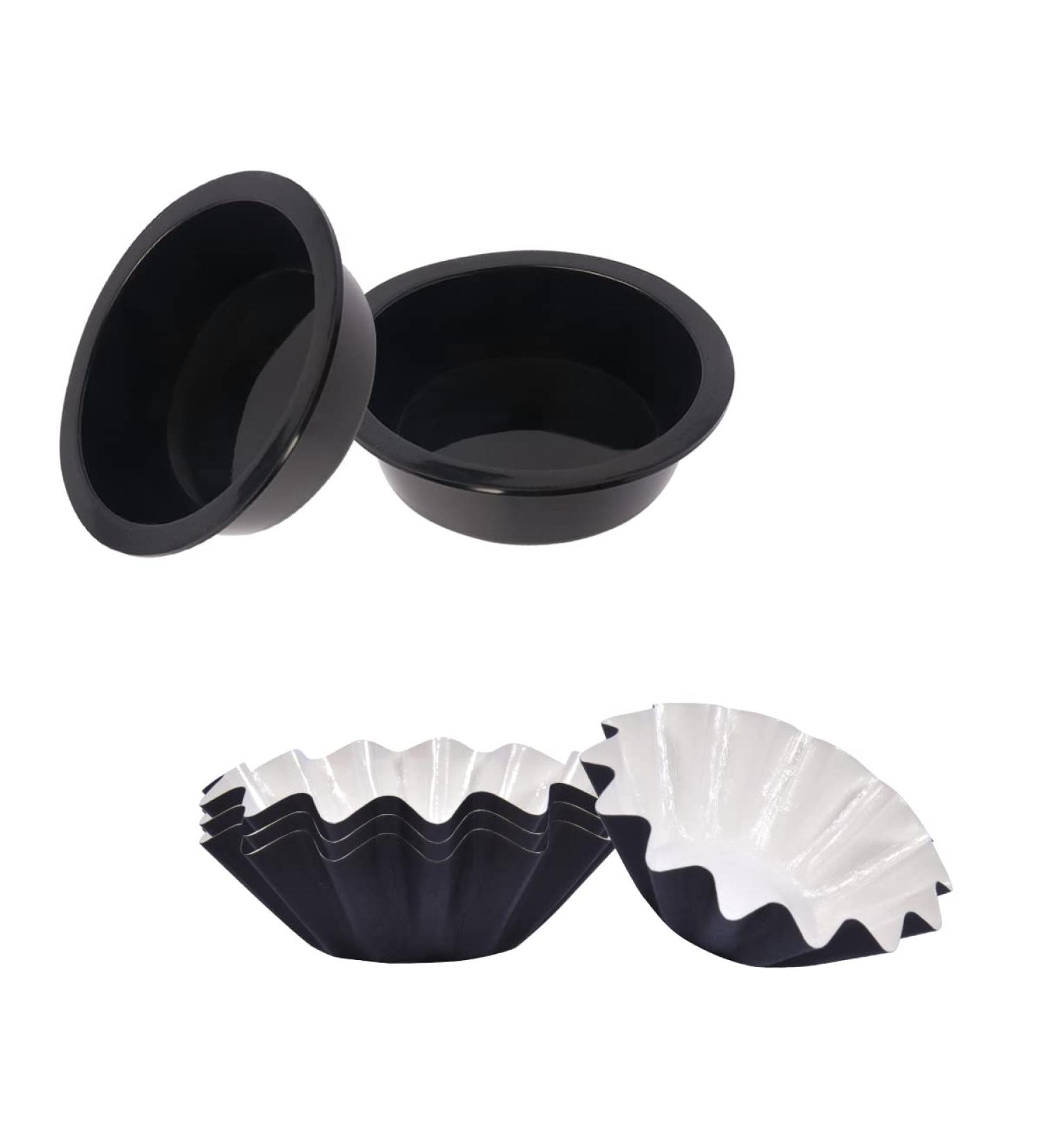 Buy Inrorans Black Silicone Wax Heat Inserts & Reusable Paper Wax Cups - Essential for Oil Burners Metal & Ceramic | Eco-Friendly Replacement - Buy Online on GoSupps.com
