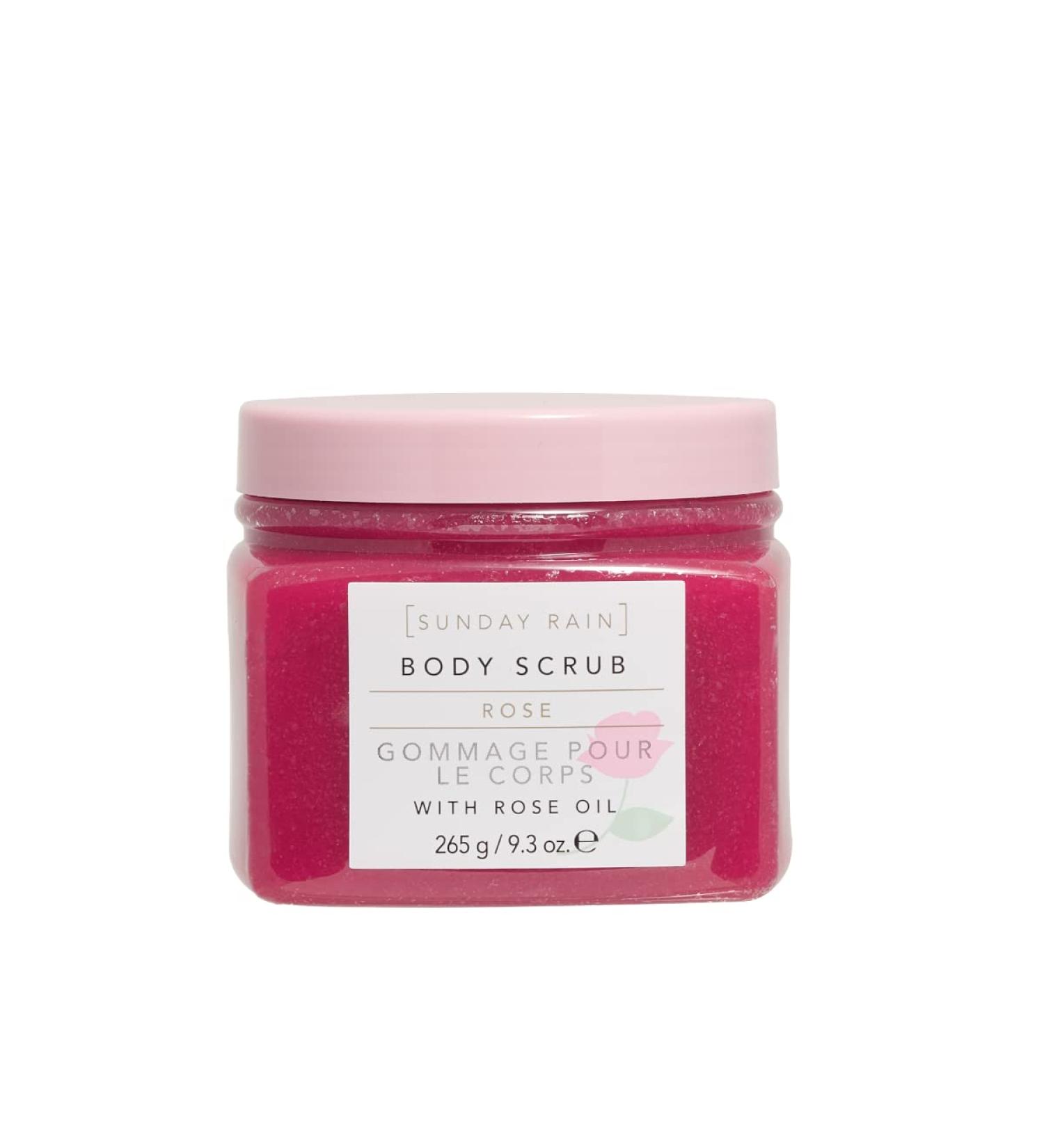 Sunday Rain Rose Polishing Body Scrub - Soothing Rose Oil Infusion, Fresh Petals Scent - 265g | Vegan & Cruelty-Free - Buy Online on GoSupps.com