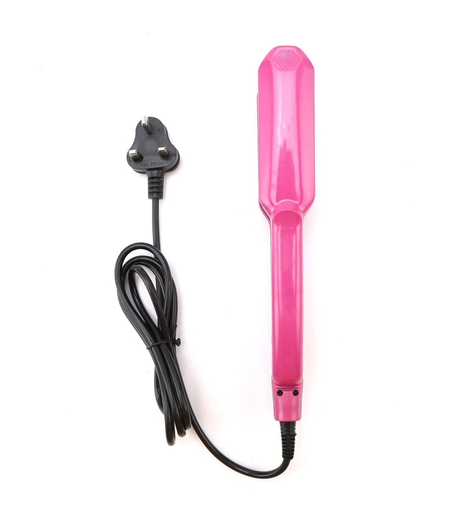 Titanium Hair Crimping Iron with 5 Heat Settings for Fluffy Hairstyles - UK Plug Rosy - Buy Online on GoSupps.com