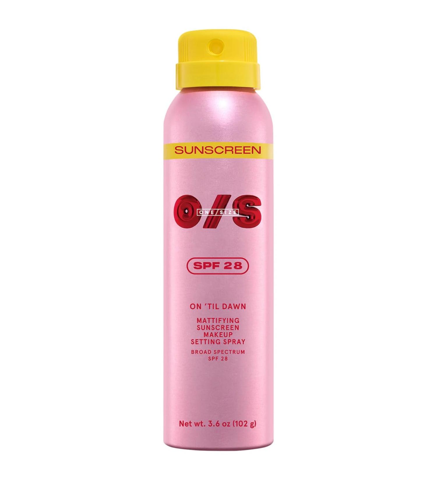 O/S P4trick St4rrr On 'Til Dawn Mattifying Sunscreen Makeup Setting Spray SPF 28 Matte finish - Standard size 3.6 oz/142 mL
