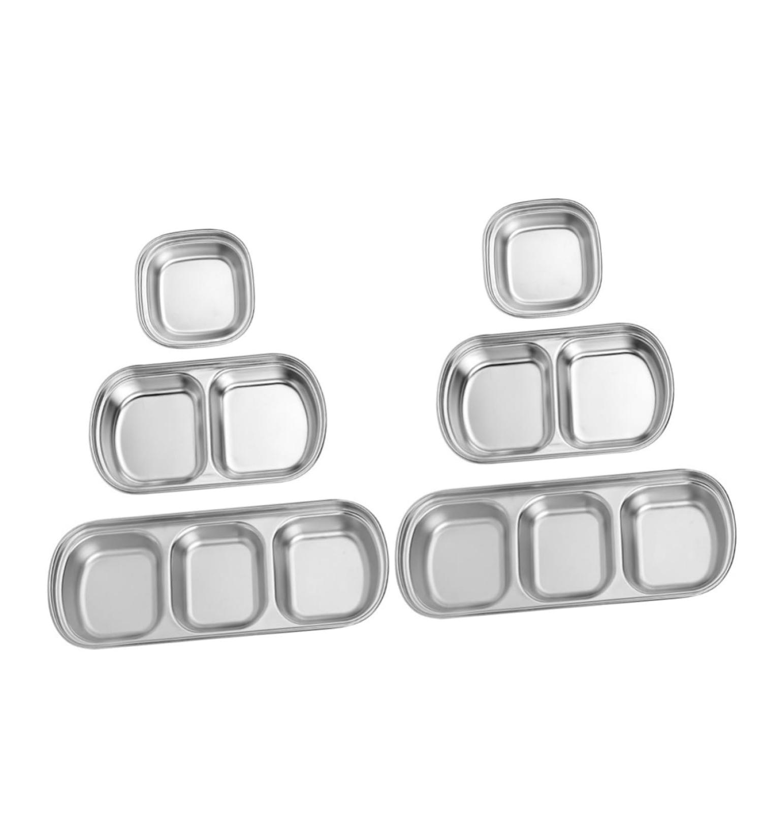 Ciieeo 6 Pcs Seasoning Dish Seasoning Plate Metal Small Appetizer Dish Sauce Dish Stainless Steel Dipping Bowls Metal Condiment Dishes Wasabi 304 Stainless Steel Japan Household 20x8cmx2pcs As Shownx2pcs - Buy Online on GoSupps.com
