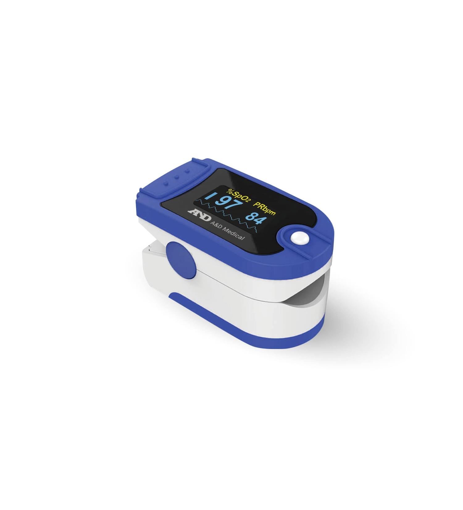 A&D Medical UP-200 Pulse Oximeter - CE Approved Finger Oxygen Saturation Monitor for Adults and Children - Buy Online on GoSupps.com