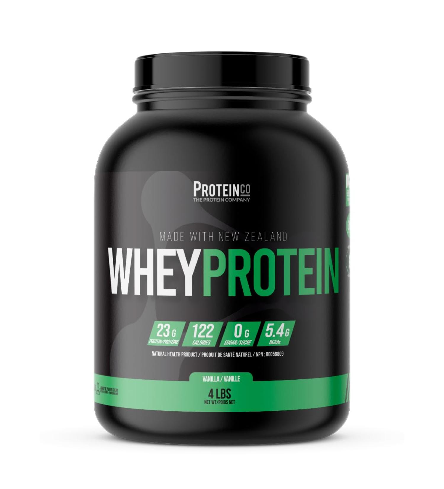 ProteinCo | Whey Protein Made with New Zealand | Grass Fed Whey Protein | 23g Protein | | (Vanilla) Vanilla 1.81 kg (Pack of 1) - Buy Online on GoSupps.com