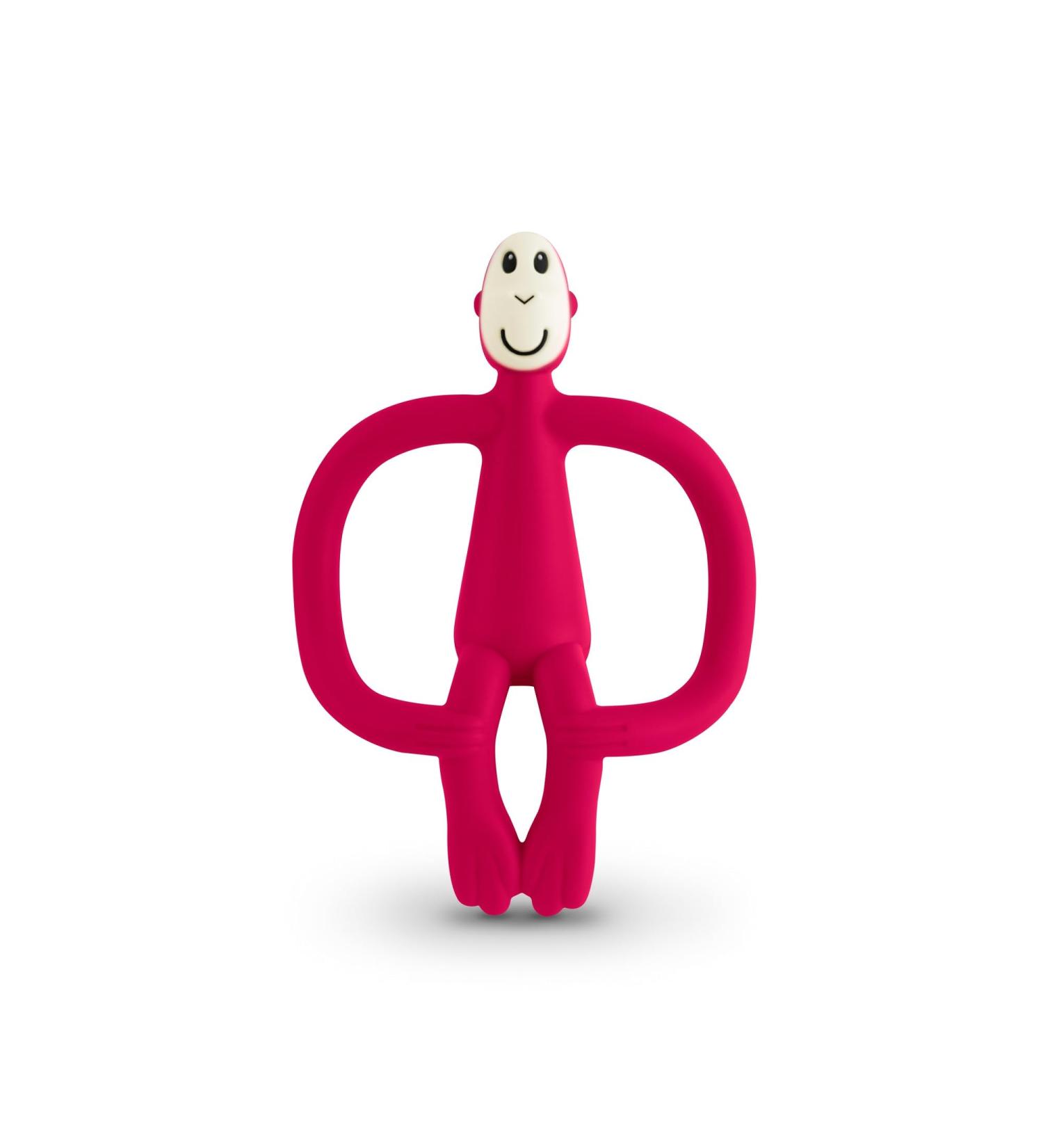 Matchstick Monkey Original Teether 10.5cm Rubine Red Monkey | BPA Free Silicone Teething Toy for Babies 3 Months+ | Easy-to-Grip Gel Applicator - Buy Online on GoSupps.com