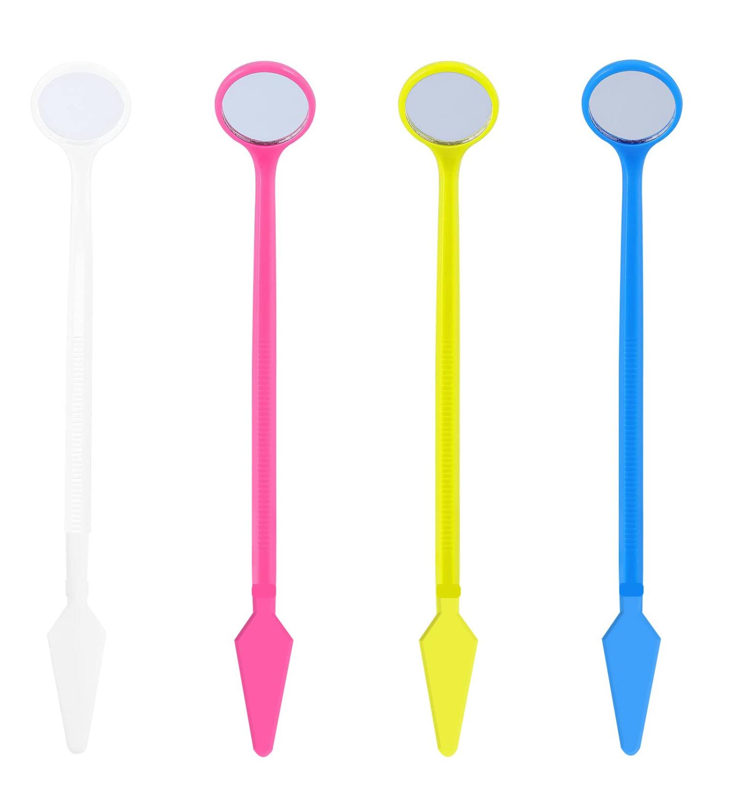 40-Part Disposable Plastic Tooth Mirror Set - Curved Angle Dentist Instruments for Oral Care Inspection - Buy Online on GoSupps.com
