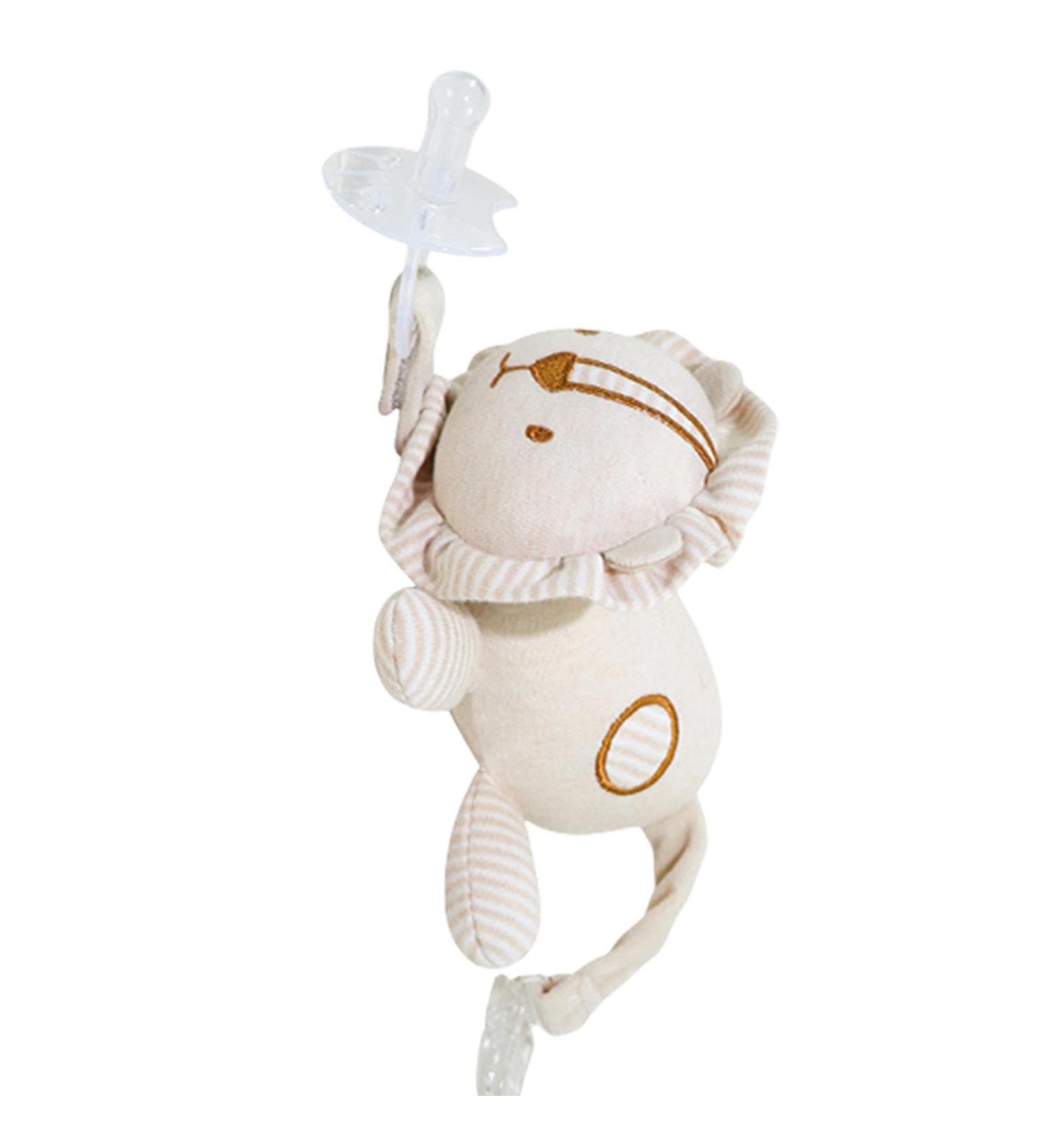 Maseyivi Lion Pacifier Holder | Soft Toy Pacifier Clip | Skin-Friendly & Comfortable Baby Buddy for Children's Parties | Animal Attachment for 0 Months+ - Buy Online on GoSupps.com
