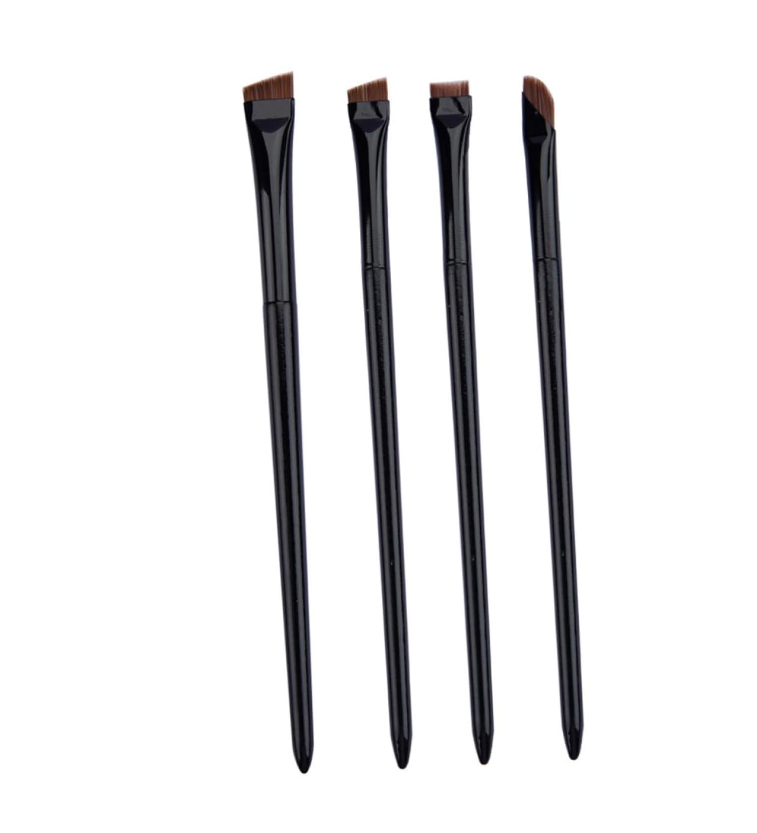Buy 1 Set Eyebrow & Eyeliner Brushes - Dual-use Flat & Angled Makeup Brushes for Women | High-Quality Artificial Fiber - Buy Online on GoSupps.com