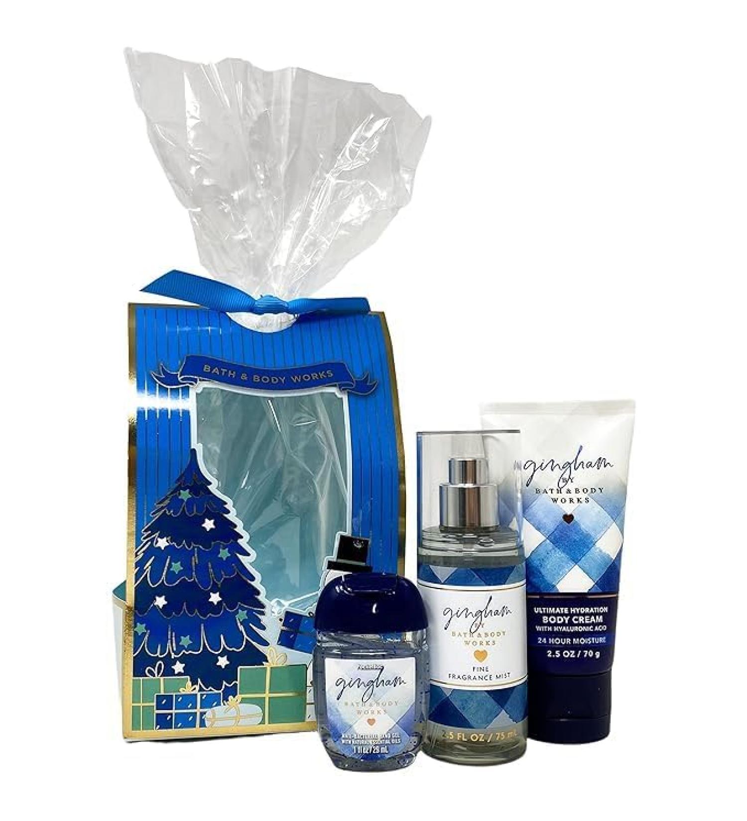 Shop Bath & Body Works Gingham Travel Size Gift Bag Set | Fine Fragrance Mist Ultra Shea Body Cream Hand Gel - Perfect for Gifting - Buy Online on GoSupps.com