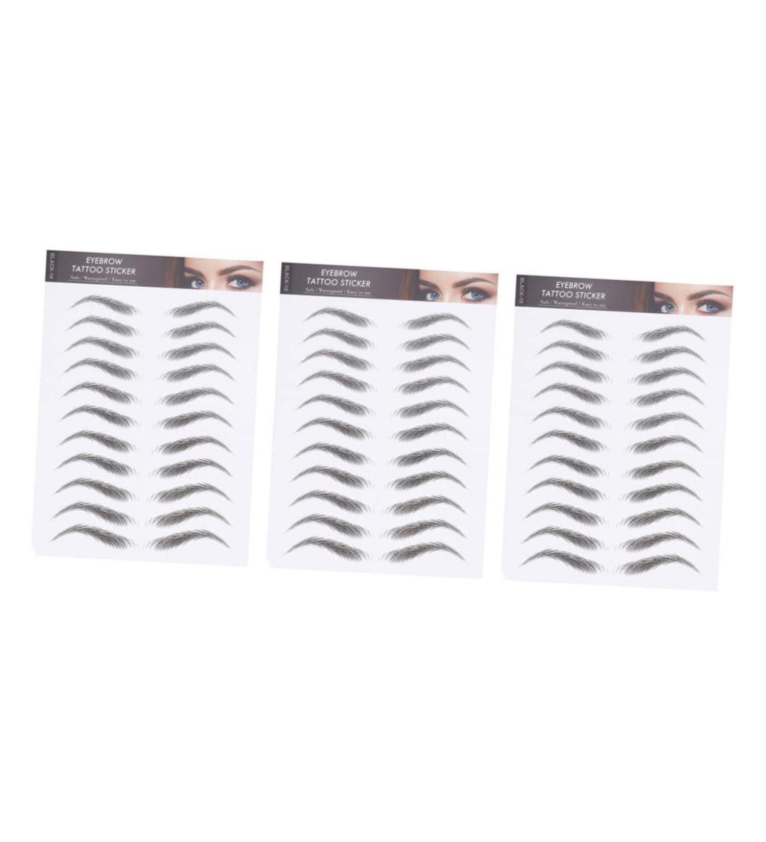 NOLITOY 3 Sheets Waterproof Eyebrow Stickers Eyebrow Shaping Stickers Fake Eyebrow Stickers Make up Cosmetic - Buy Online on GoSupps.com