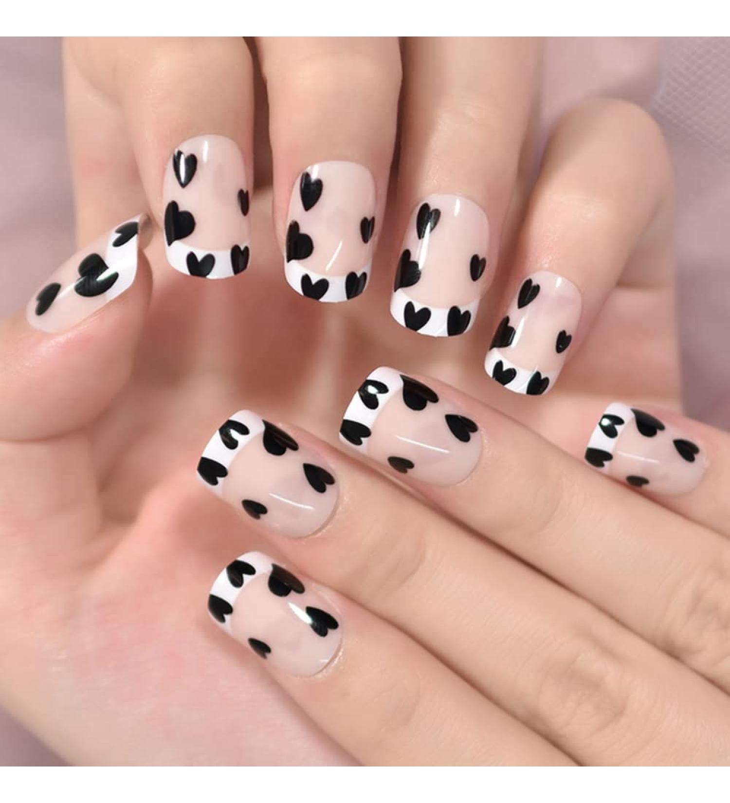 HJKOGH 24Pcs Fake Nails Khaki Nude Marble Pattern Artificial Press on False Nail Tips for Office Home Ongle Free Glue Sticker (Color : F) - Buy Online on GoSupps.com