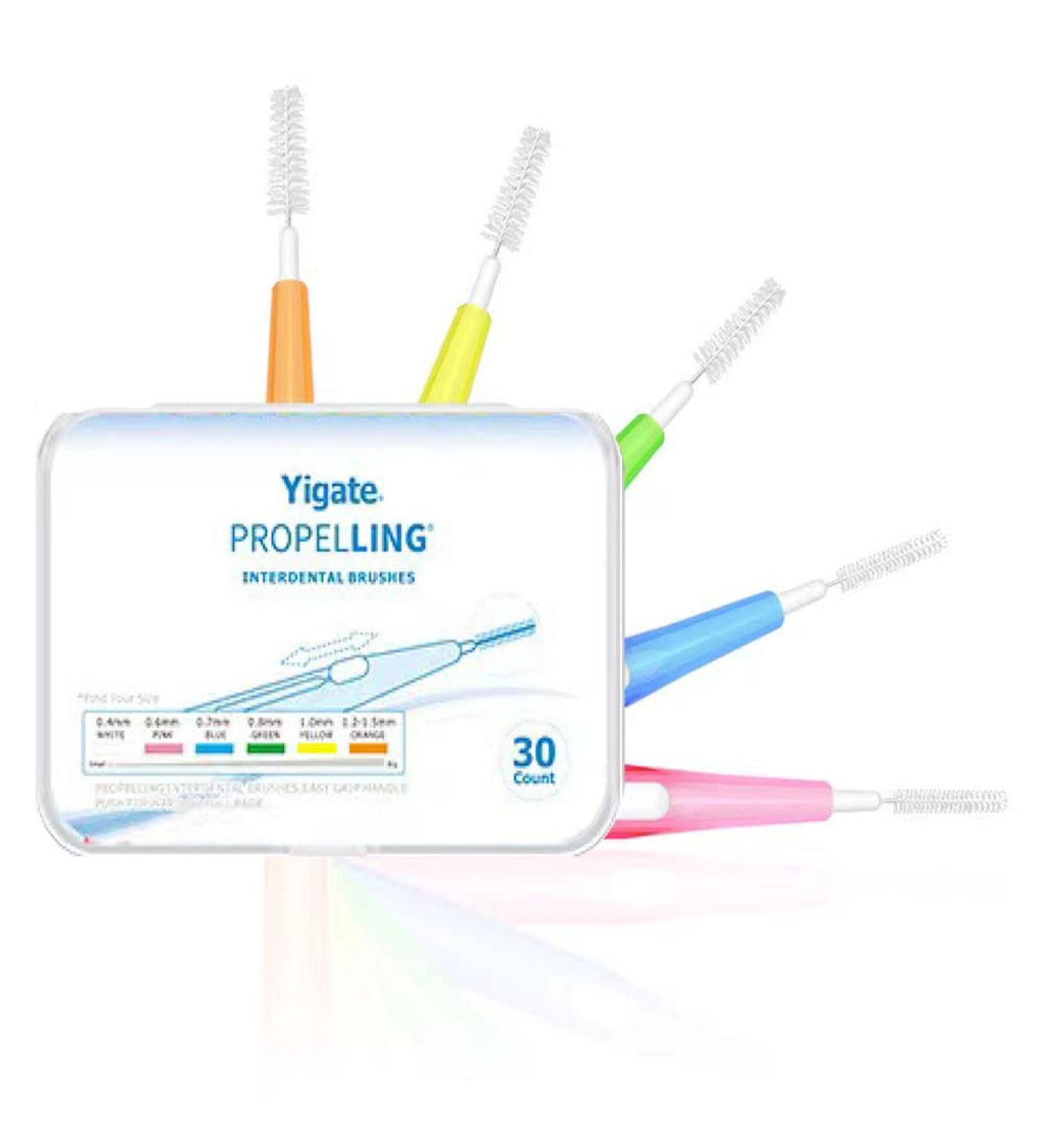 Dzxin Interdental Brushes - 30 Pieces 5 Colors 0.6-1.5mm - Optimal Oral Care for Interdental Spaces - Buy Online on GoSupps.com