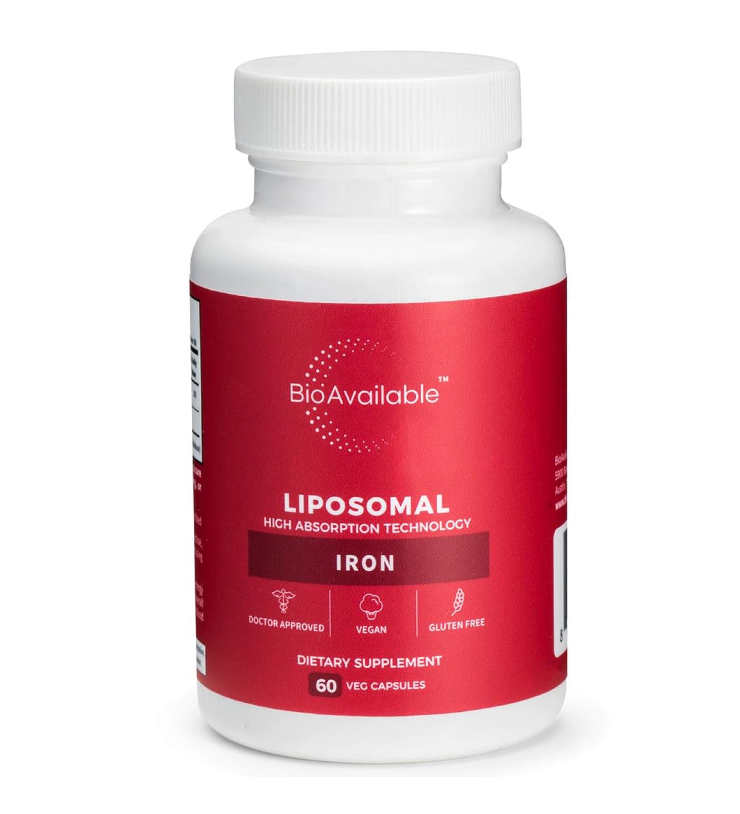 BioAvailable Liposomal Iron | 60 Capsules | Maximum Absorption | Vegan & Gluten-Free - Buy Online on GoSupps.com