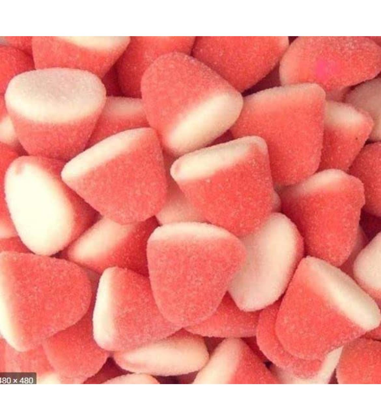 Strawberry Puffs Sweets Red White Foam Fruity Treats (200g) - Buy Online on GoSupps.com