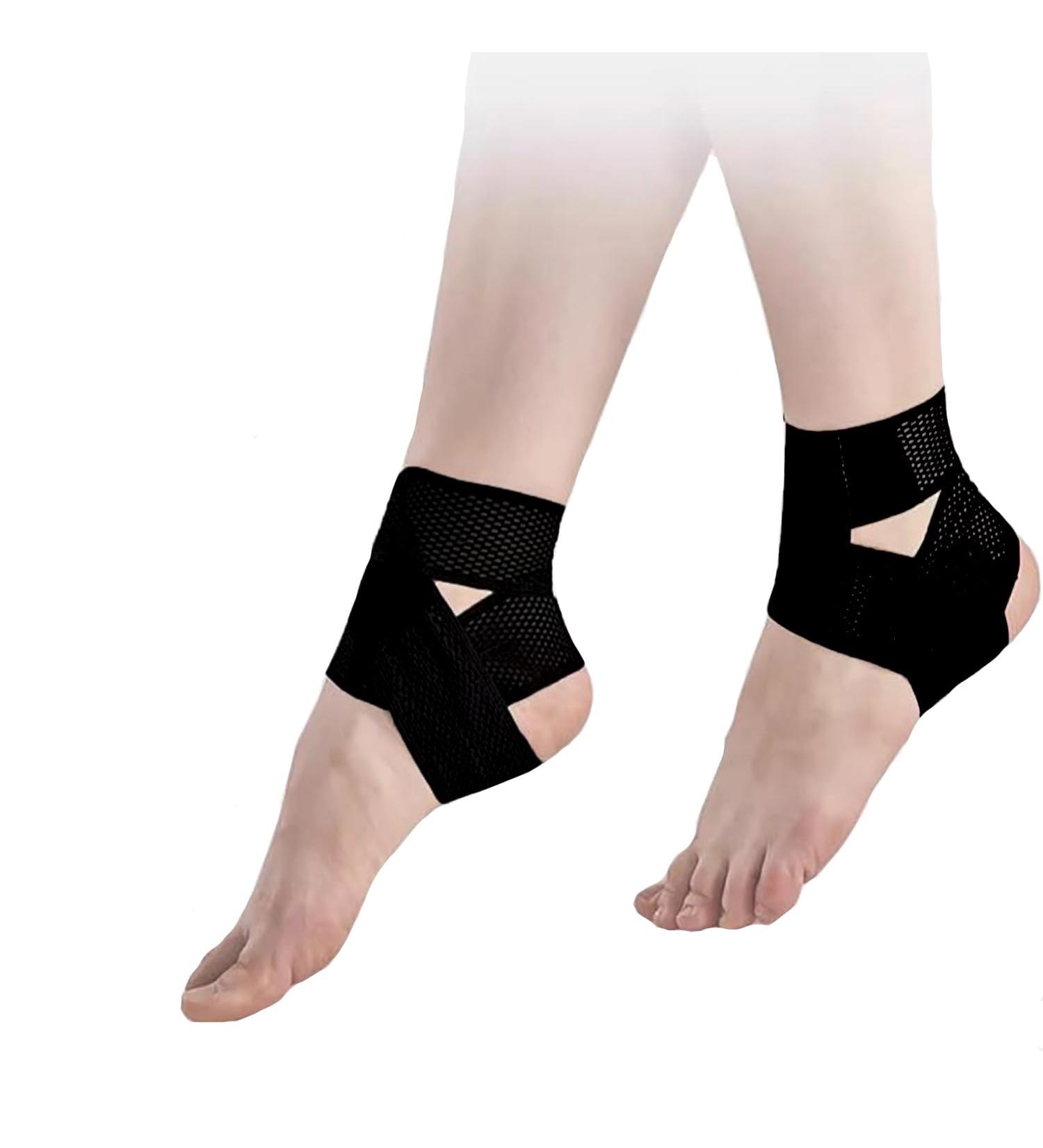 NELLHOMY Sport Ankle Brace for Men/Women(2 Pack) Adjustable Ankle Support Ankle Support for Plantar Fasciitis Relief Ankle Brace/Wrap for Sprained Ankle Achilles Tendon Recovery Sports(Black XL) X-Large Black - Buy Online on GoSupps.com