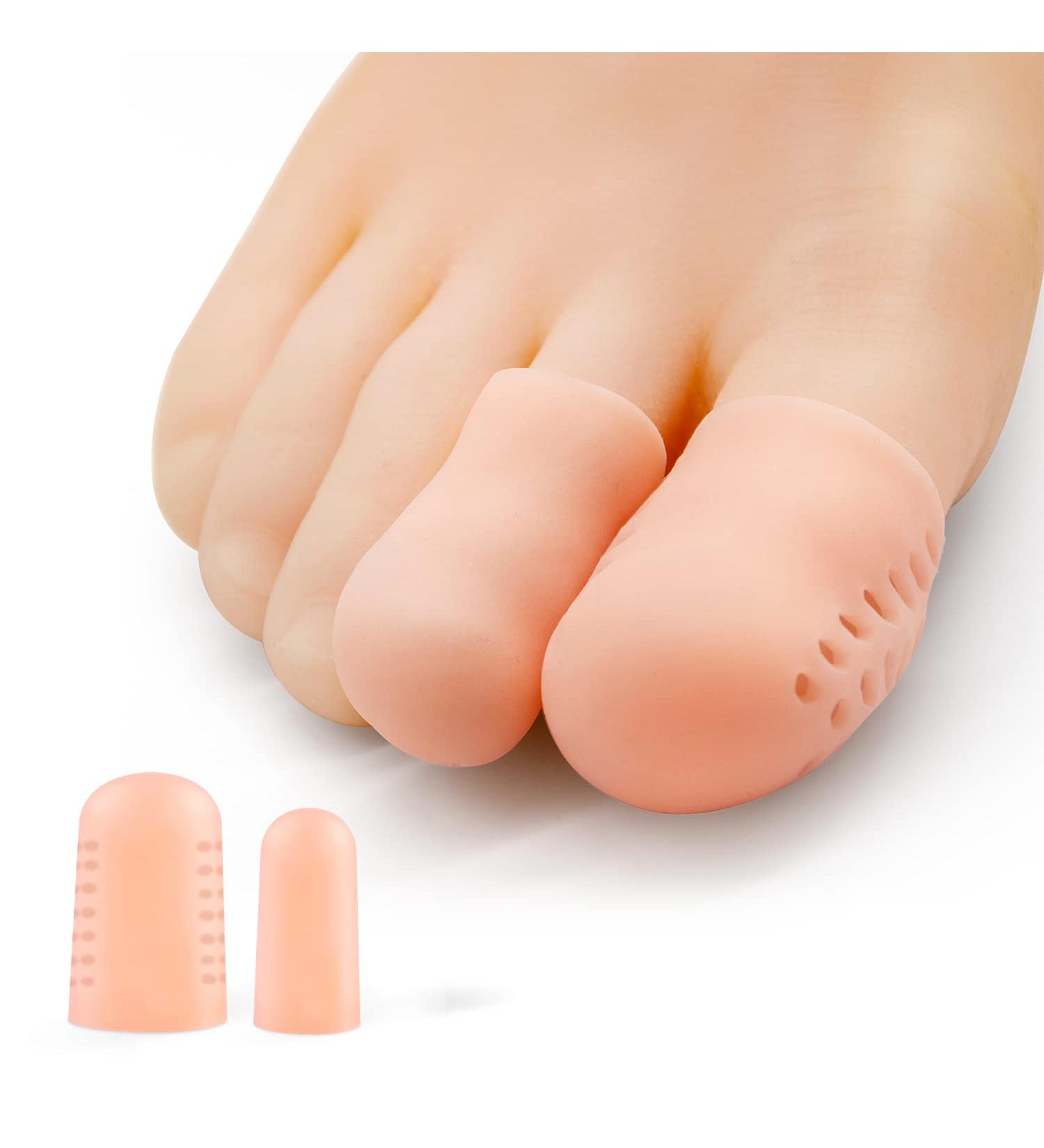 Bukihome Silicone Toe Protectors - 12 PCS Toe Caps for Corns, Blisters, Ingrown Toenails - Pain Relief Sleeves (4 Large + 8 Medium) Pink - Buy Online on GoSupps.com