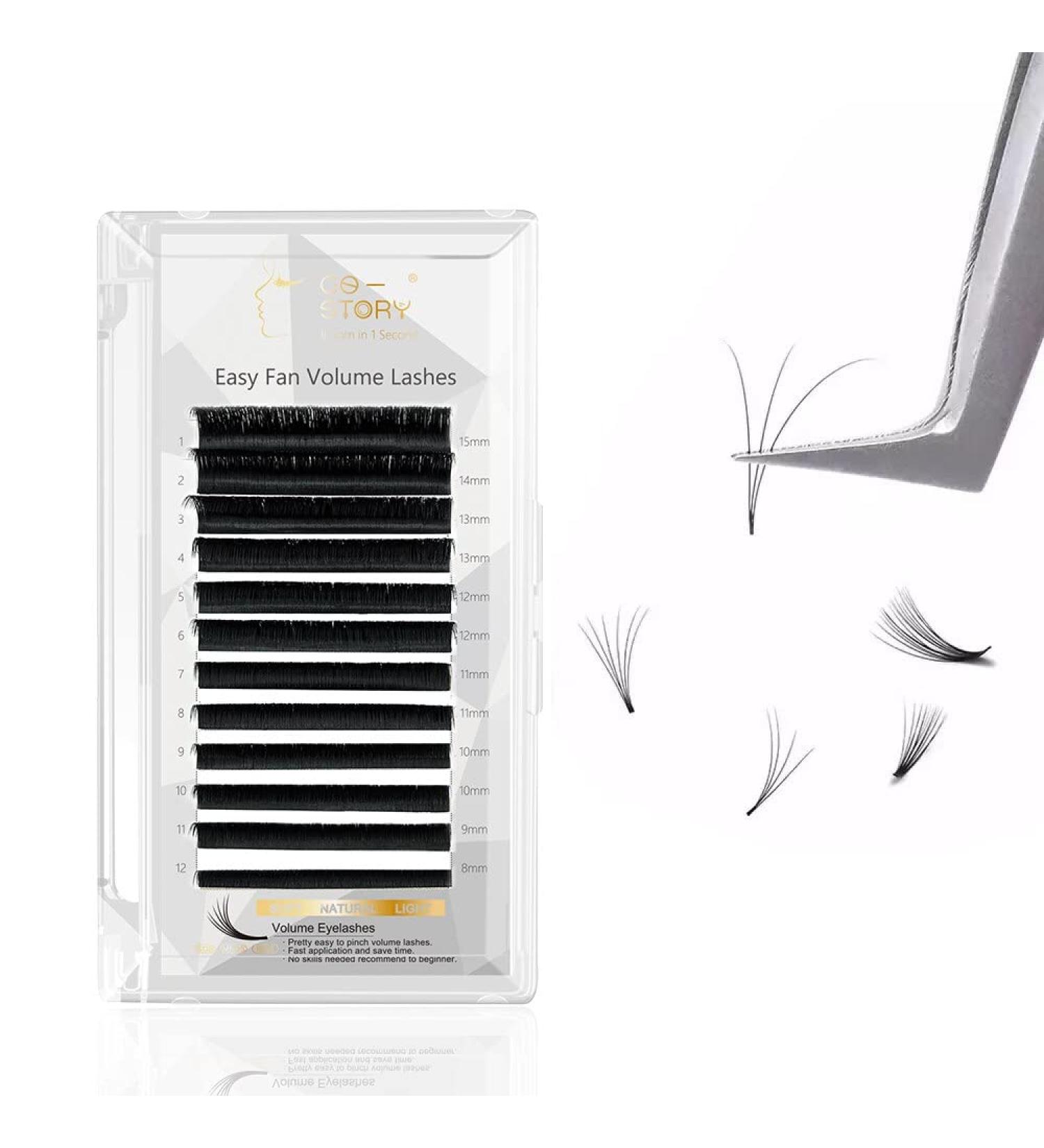 Costory Volume Eyelashes | Self-Fed Eyelash Fans | Professional 0.05mm Mega Extensions (11mm Curls) - International Shipping - Buy Online on GoSupps.com