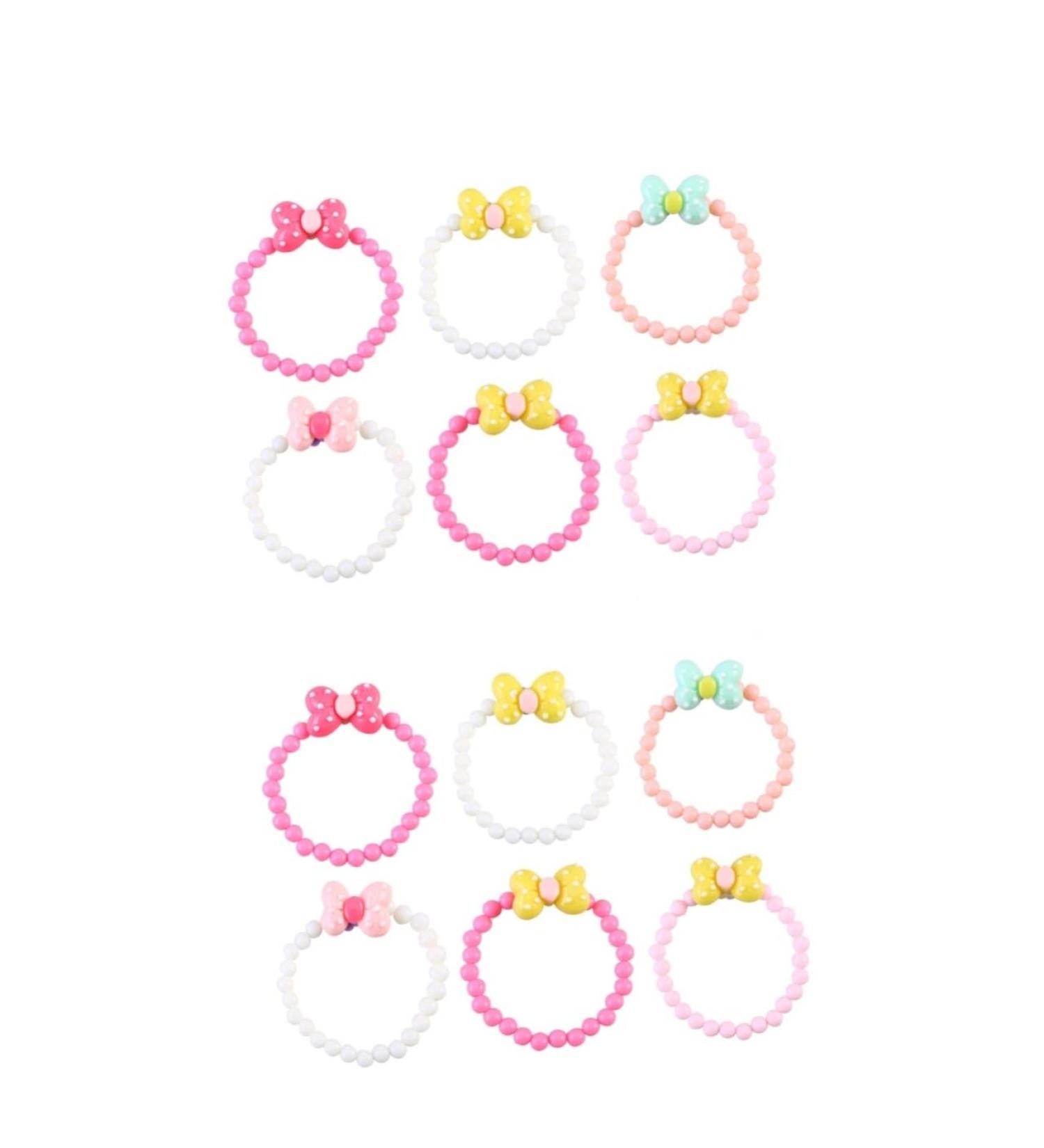 Upkoch 12-Pack Colorful Arm Loop Baby Girl Bracelets - Candy-Colored Party Jewelry & Cartoon Toys for Kids - Buy Online on GoSupps.com