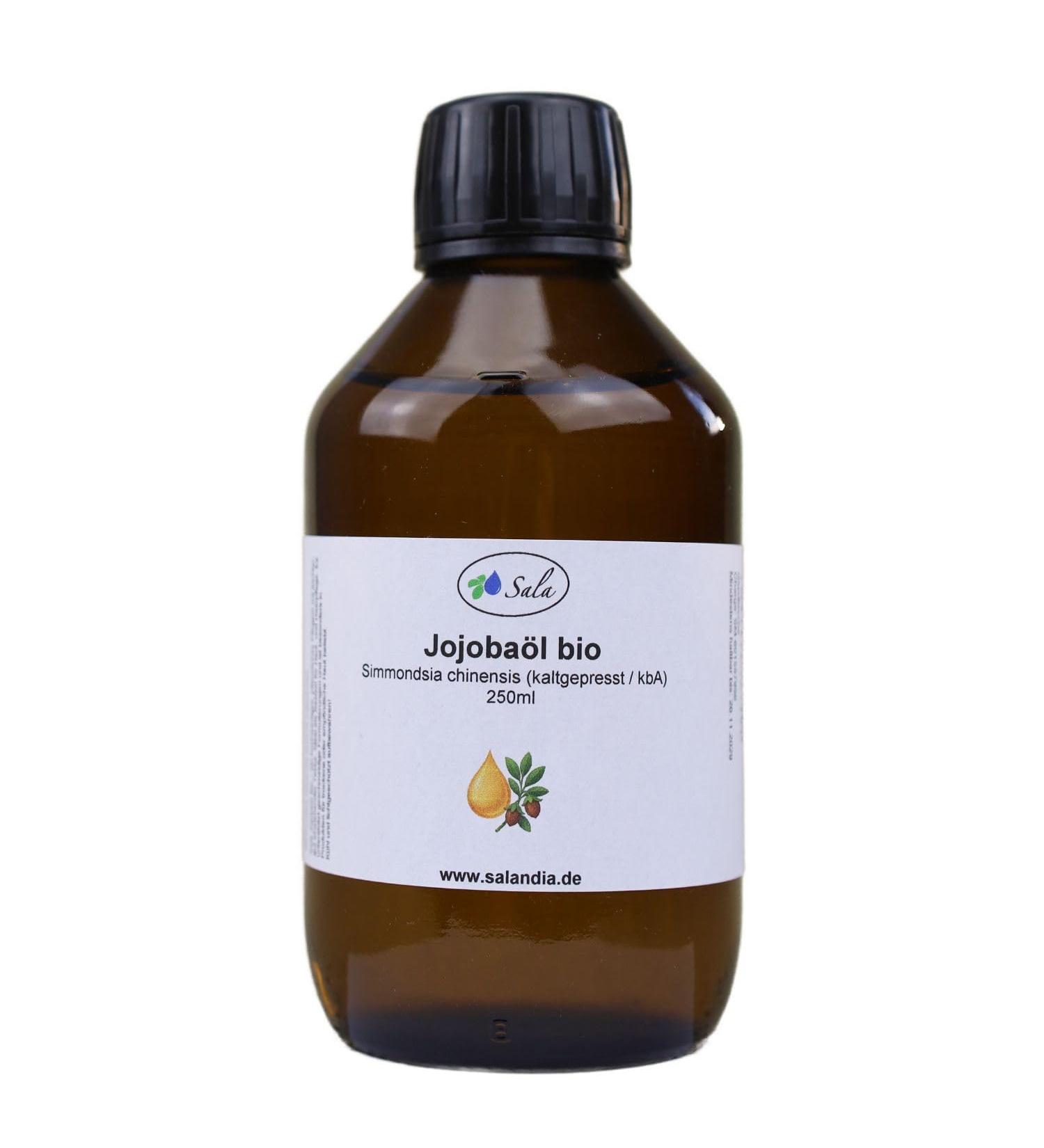  SALA Sala Organic Cold Pressed Jojoba Oil Glass Bottle 250ml - Buy Online on GoSupps.com