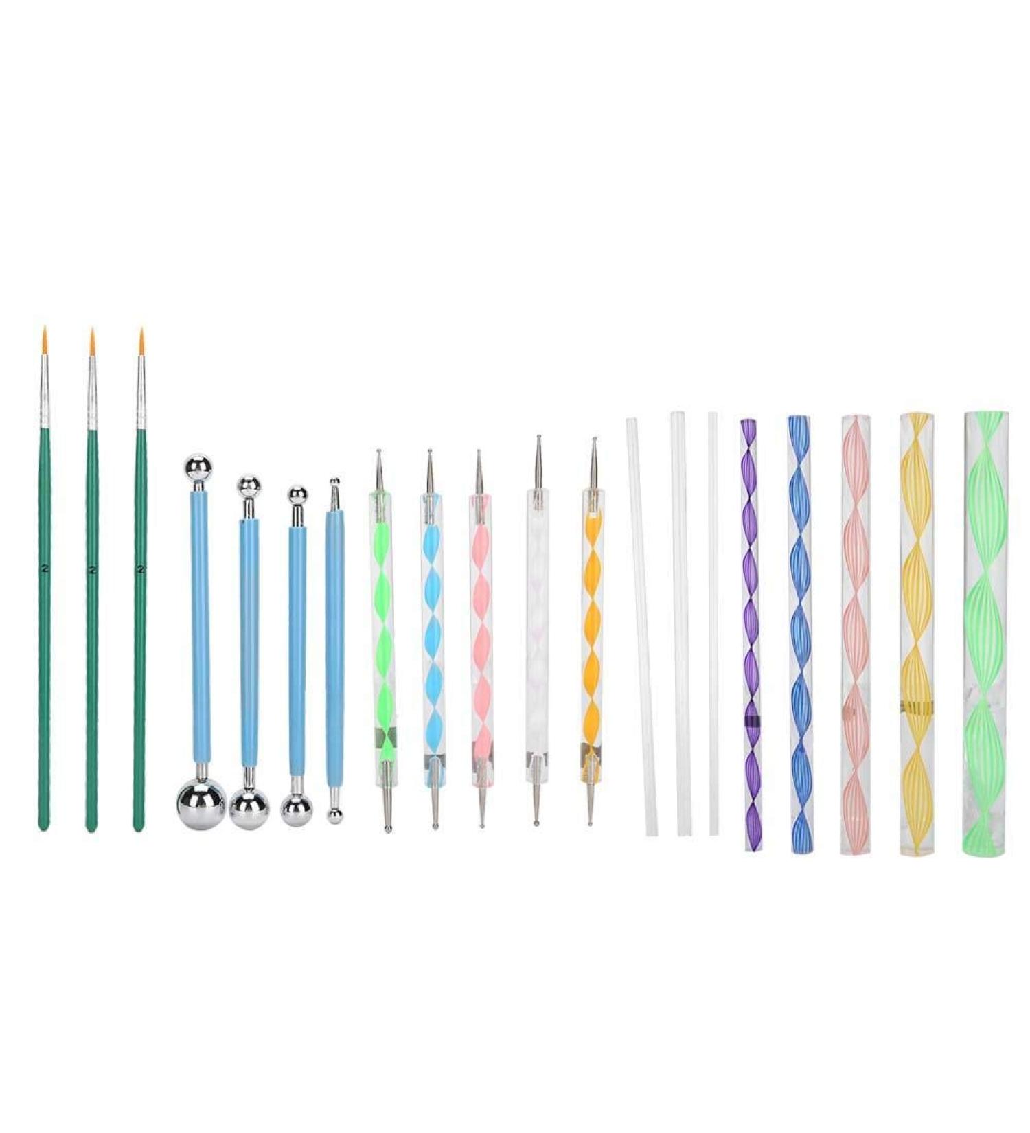 Mandala Dotting Kit - 20 Pcs Double Sided Dotting Tools & Nail Brush Set - Buy Online on GoSupps.com