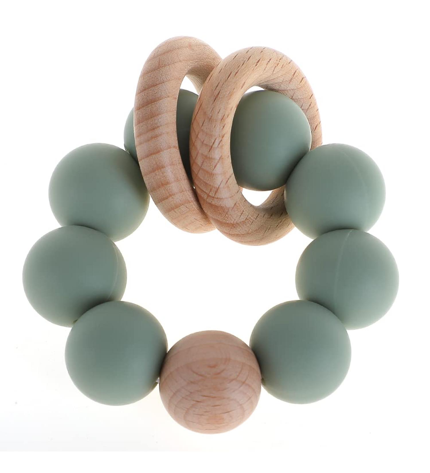 Sage Silicone Baby Teether | Food Grade & BPA Free Teething Toy - Buy Online on GoSupps.com